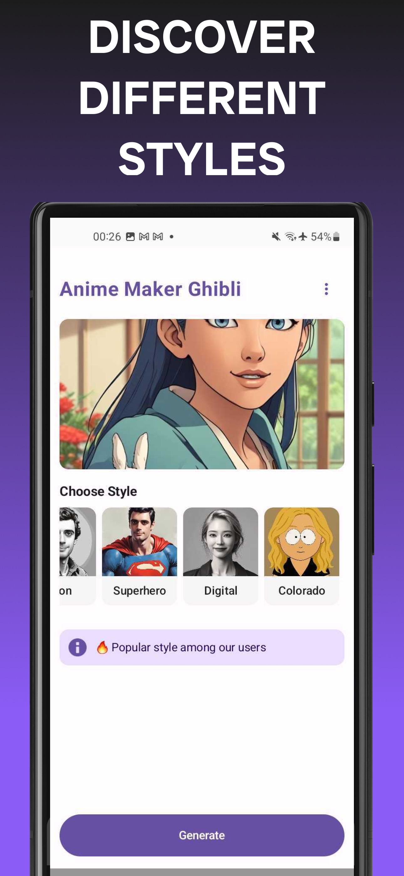 اسکرین شات 4 برنامه Ghibli Anime Maker: AI Image