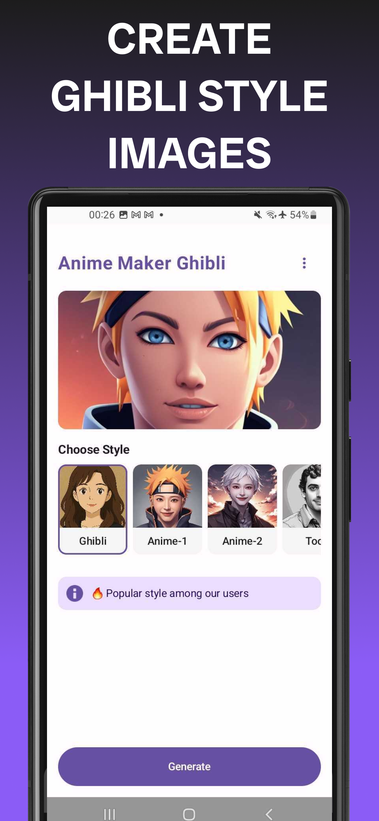 اسکرین شات 2 برنامه Ghibli Anime Maker: AI Image