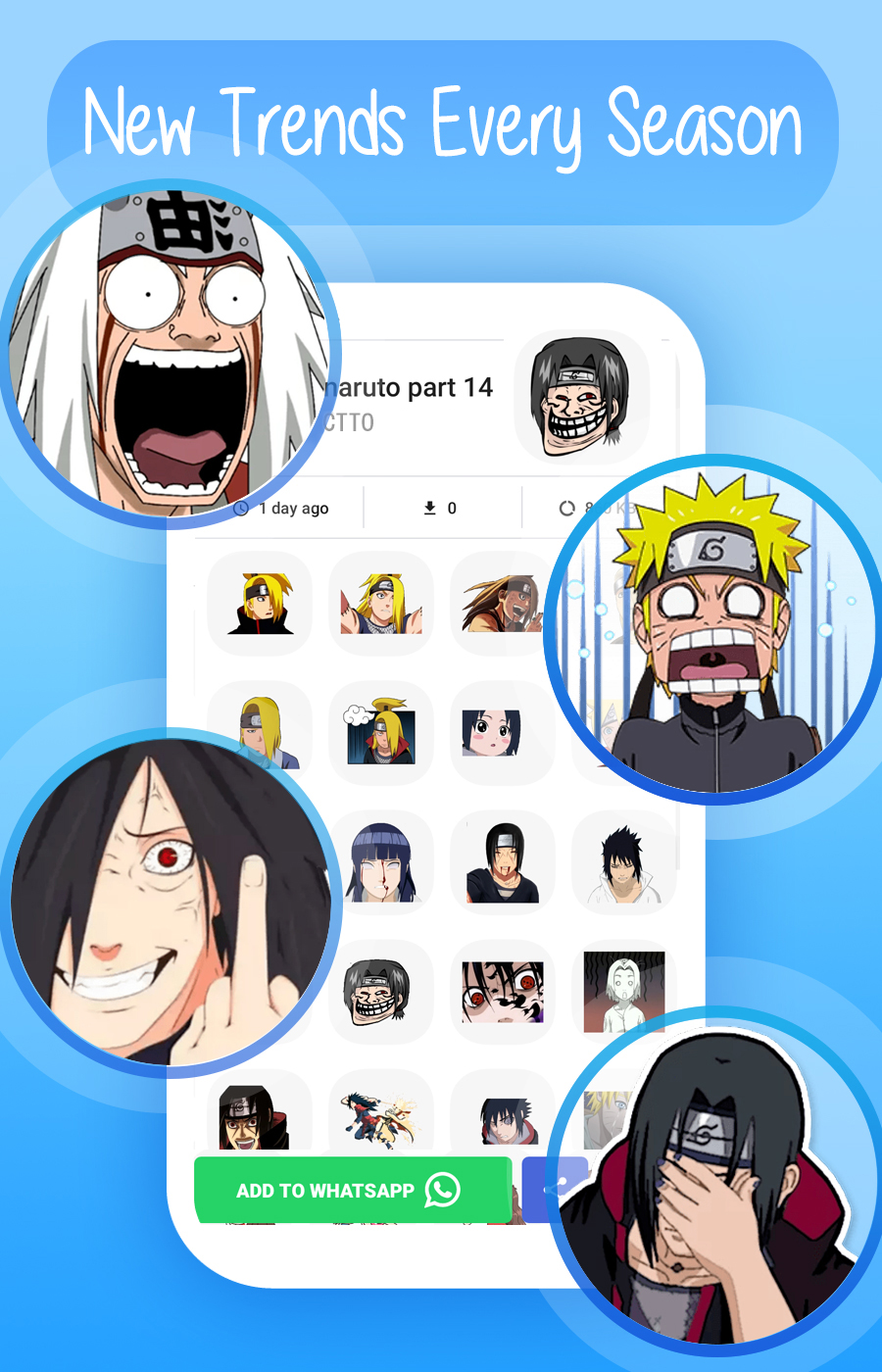 اسکرین شات 5 برنامه Anime Stickers for WhatsApp