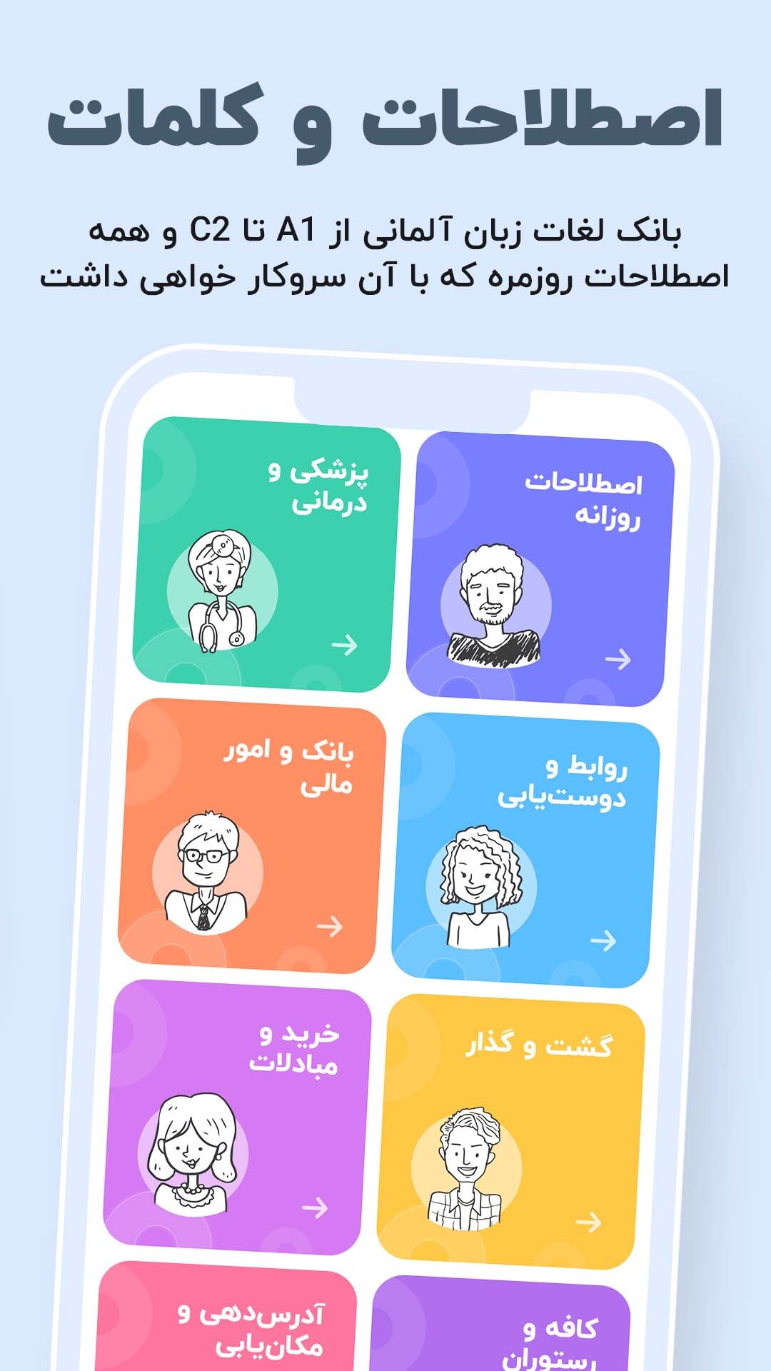 اسکرین شات 2 برنامه ‏دوچیتو: آموزش زبان آلمانی جامع