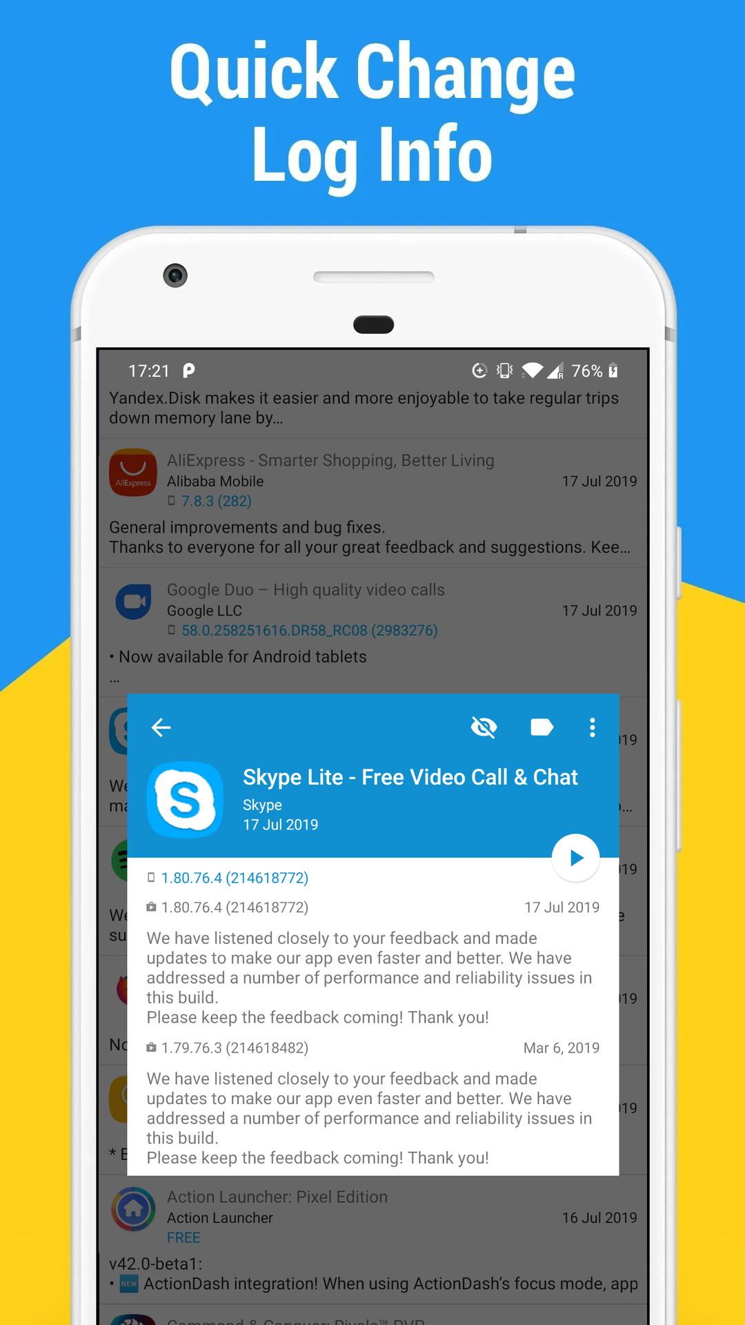 اسکرین شات 2 برنامه App Watcher: Check Update