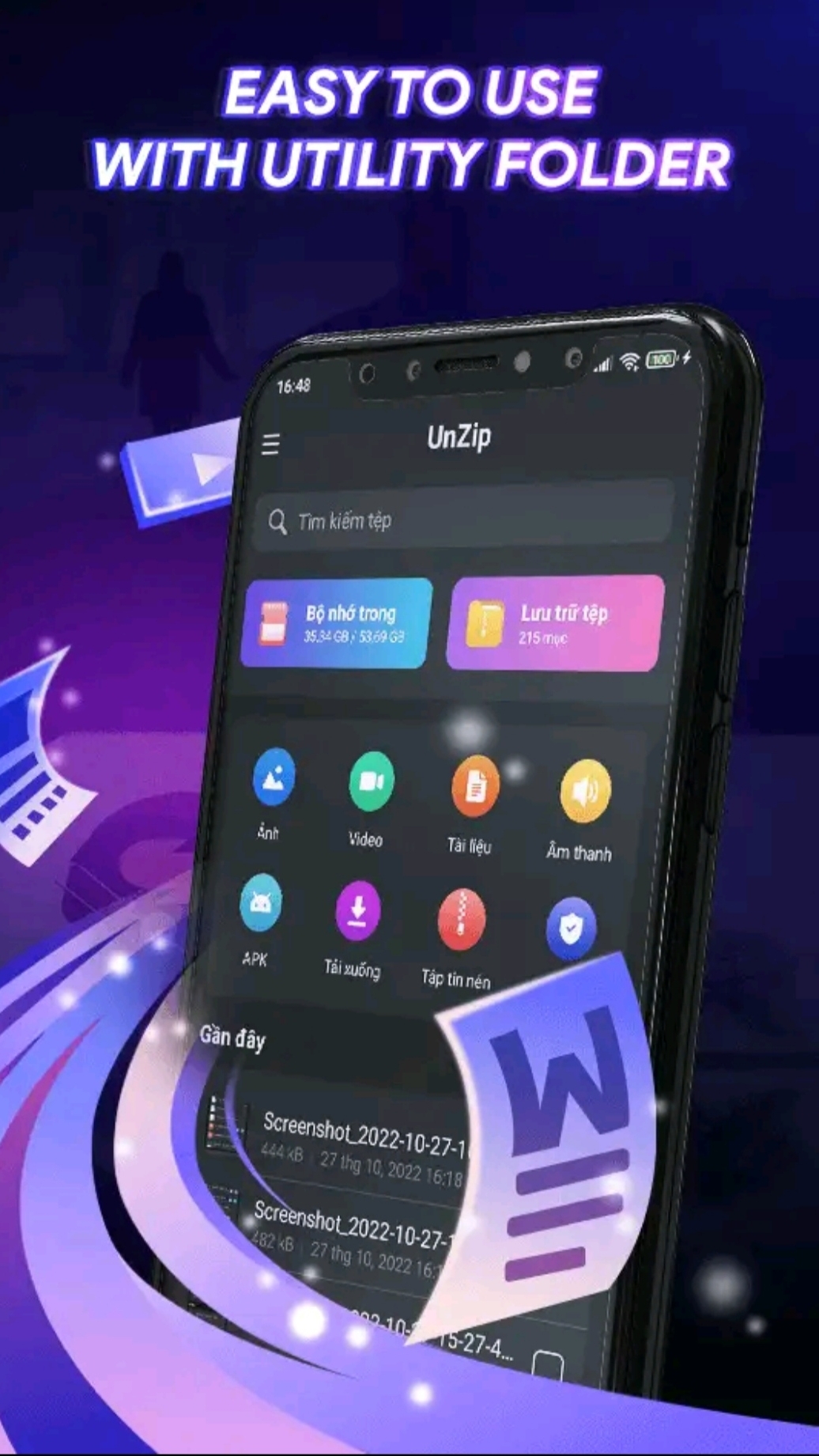 اسکرین شات 2 برنامه باز کردن فایل زیپ