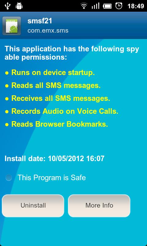اسکرین شات 5 برنامه Anti Spy Mobile Basic