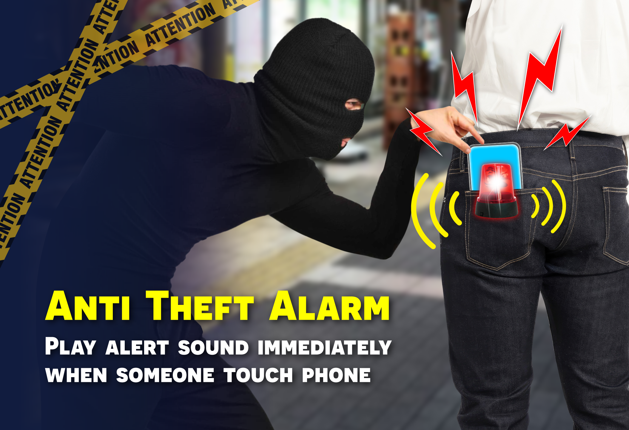 اسکرین شات 1 برنامه Anti Theft: Don't touch phone