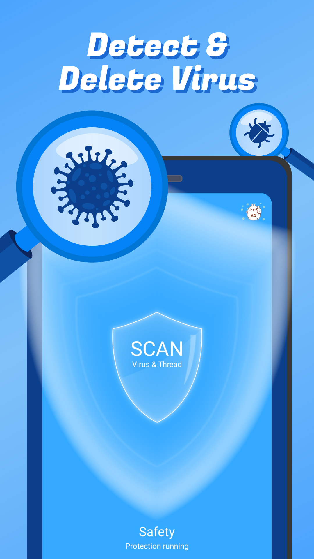 اسکرین شات 1 برنامه Antivirus: Virus Remover Clean