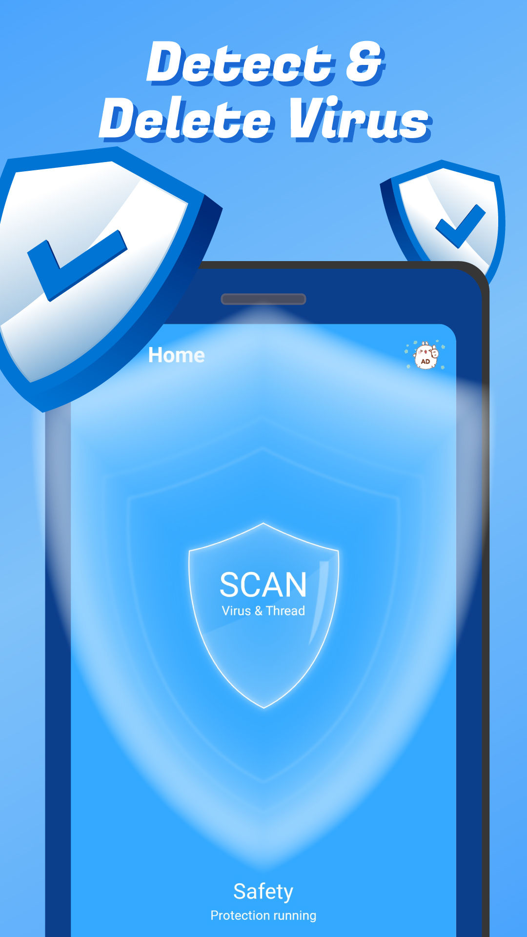 اسکرین شات 1 برنامه Antivirus: Virus Remover Clean