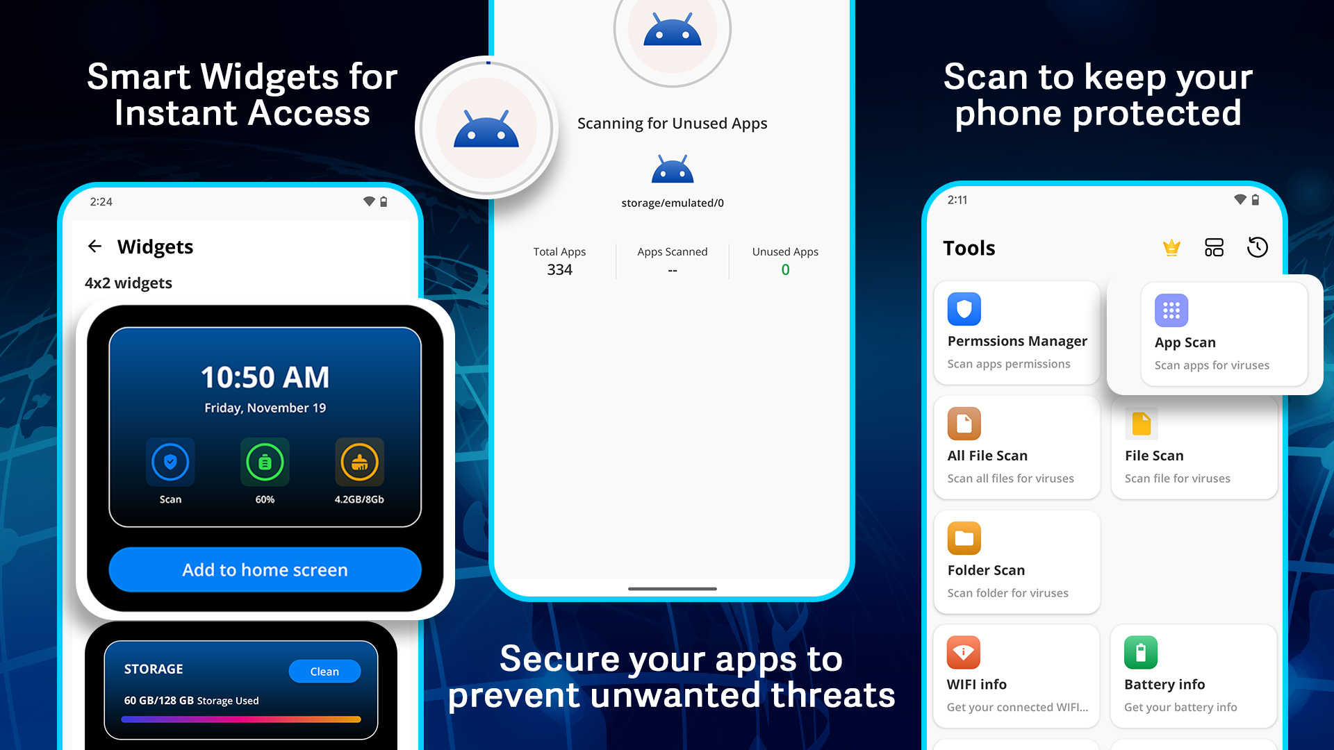 اسکرین شات 2 برنامه Antivirus: Virus Cleaner, Junk