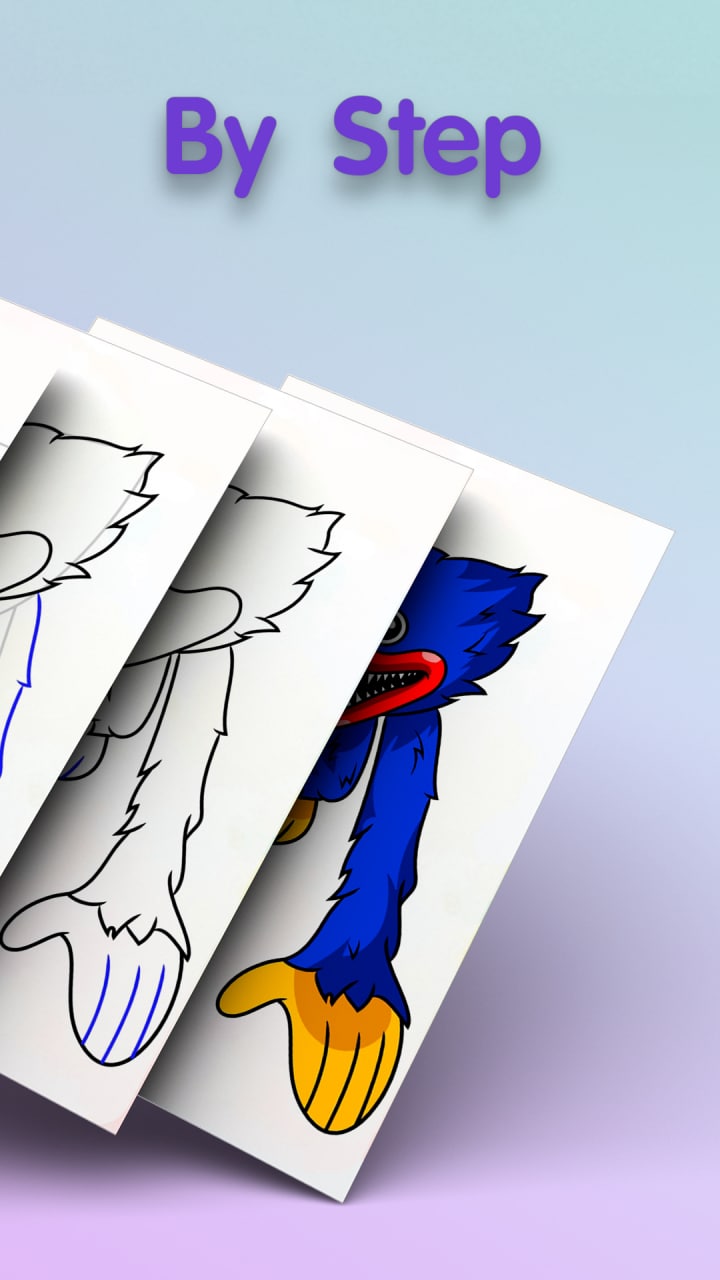 اسکرین شات 4 برنامه How to draw game characters