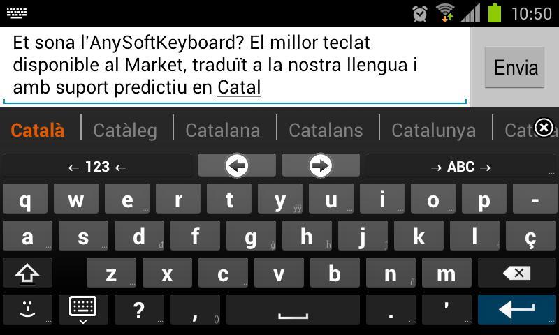 اسکرین شات 2 برنامه Catalan for AnySoftKeyboard