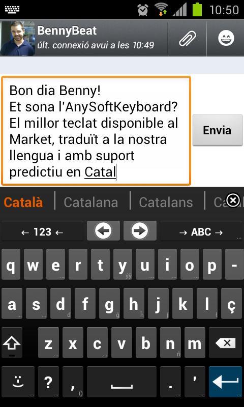 اسکرین شات 1 برنامه Catalan for AnySoftKeyboard