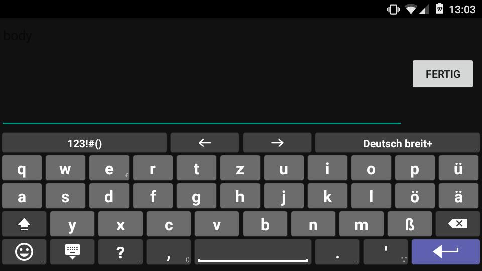 اسکرین شات 1 برنامه German for AnySoftKeyboard