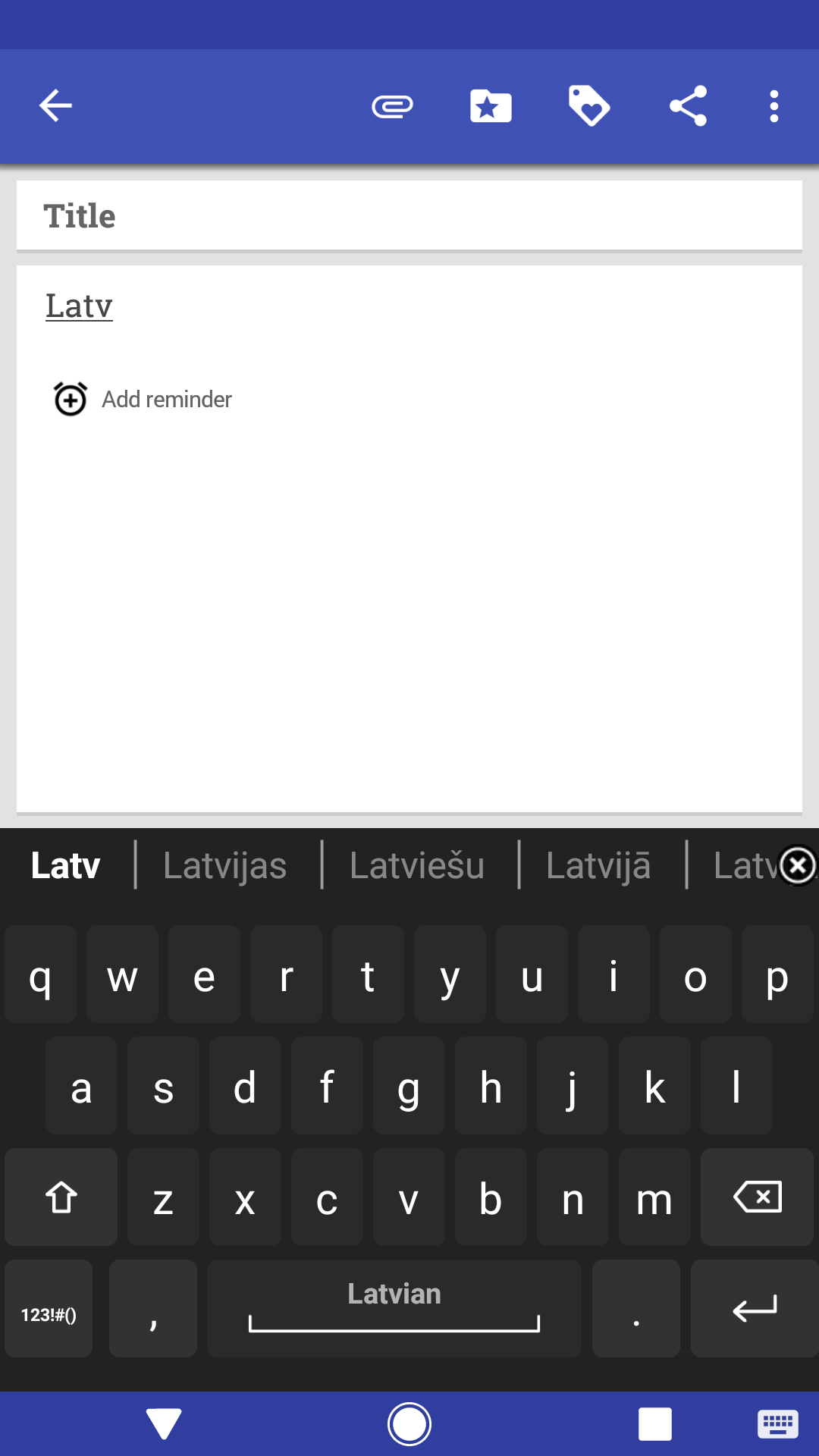 اسکرین شات 1 برنامه Latvian for AnySoftKeyboard