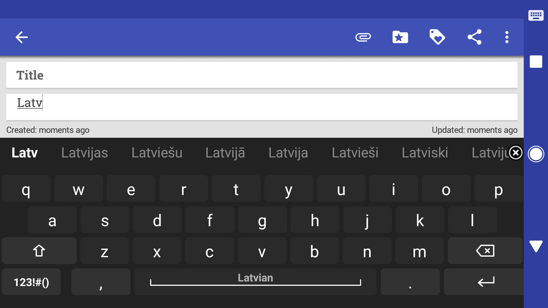 اسکرین شات 2 برنامه Latvian for AnySoftKeyboard