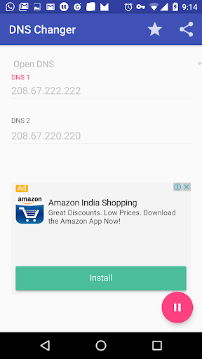 اسکرین شات برنامه DNS Changer No Root 3g 4g wifi 2