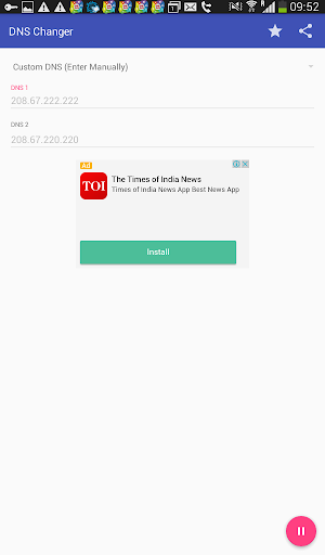 اسکرین شات برنامه DNS Changer No Root 3g 4g wifi 5