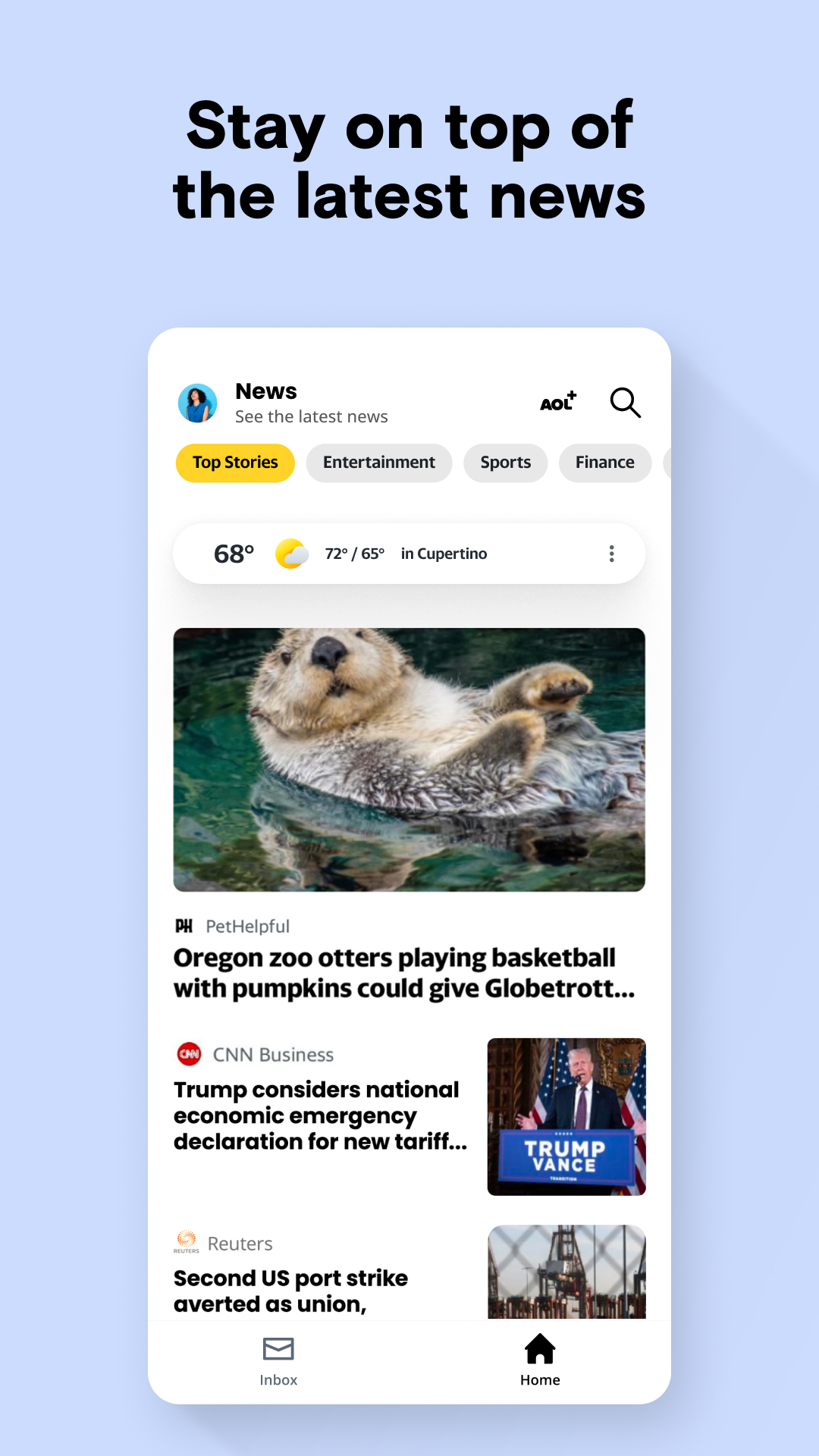 اسکرین شات 5 برنامه AOL: Email News Weather