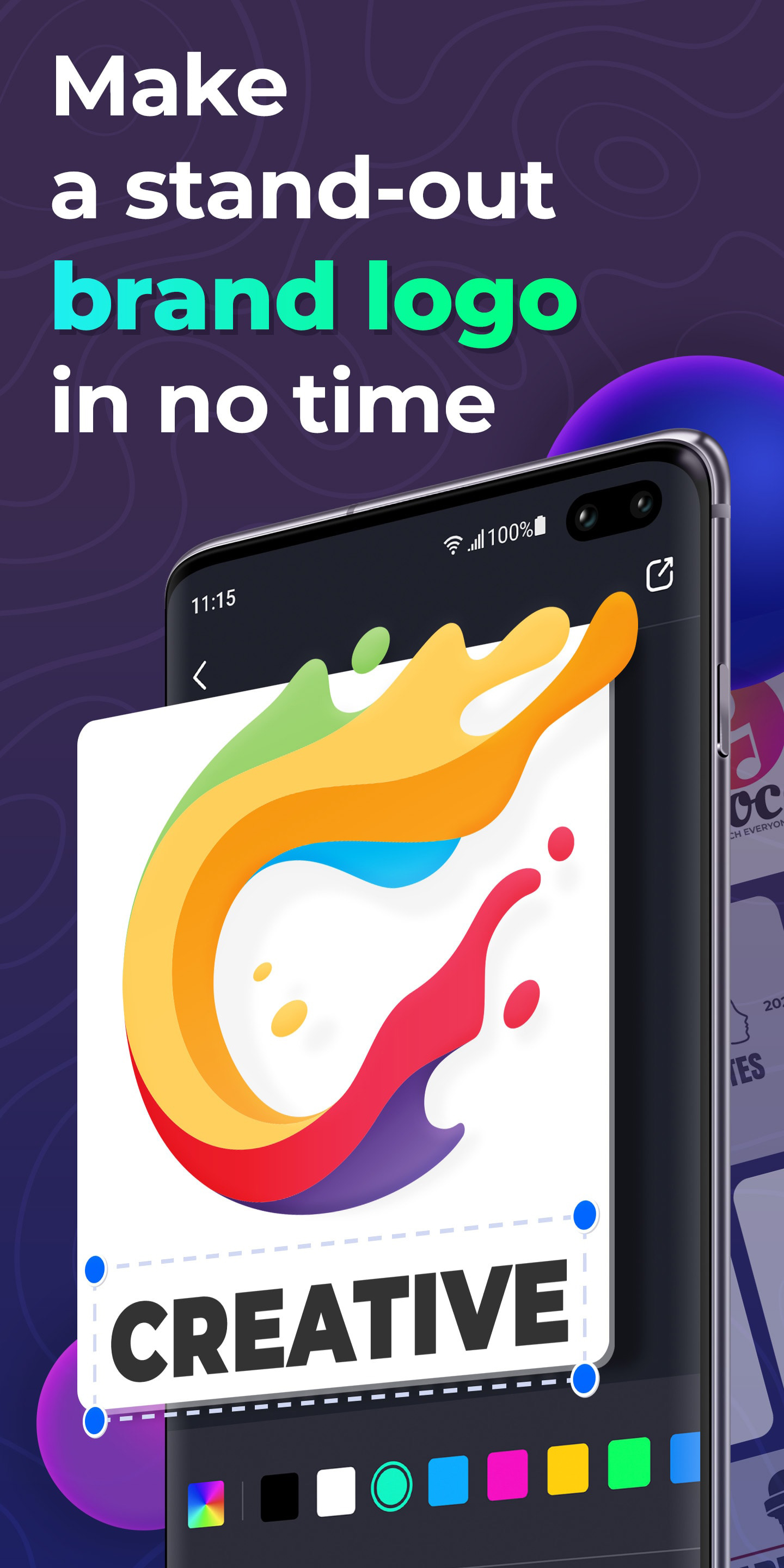 اسکرین شات 1 برنامه Shaped - Logo Design Maker