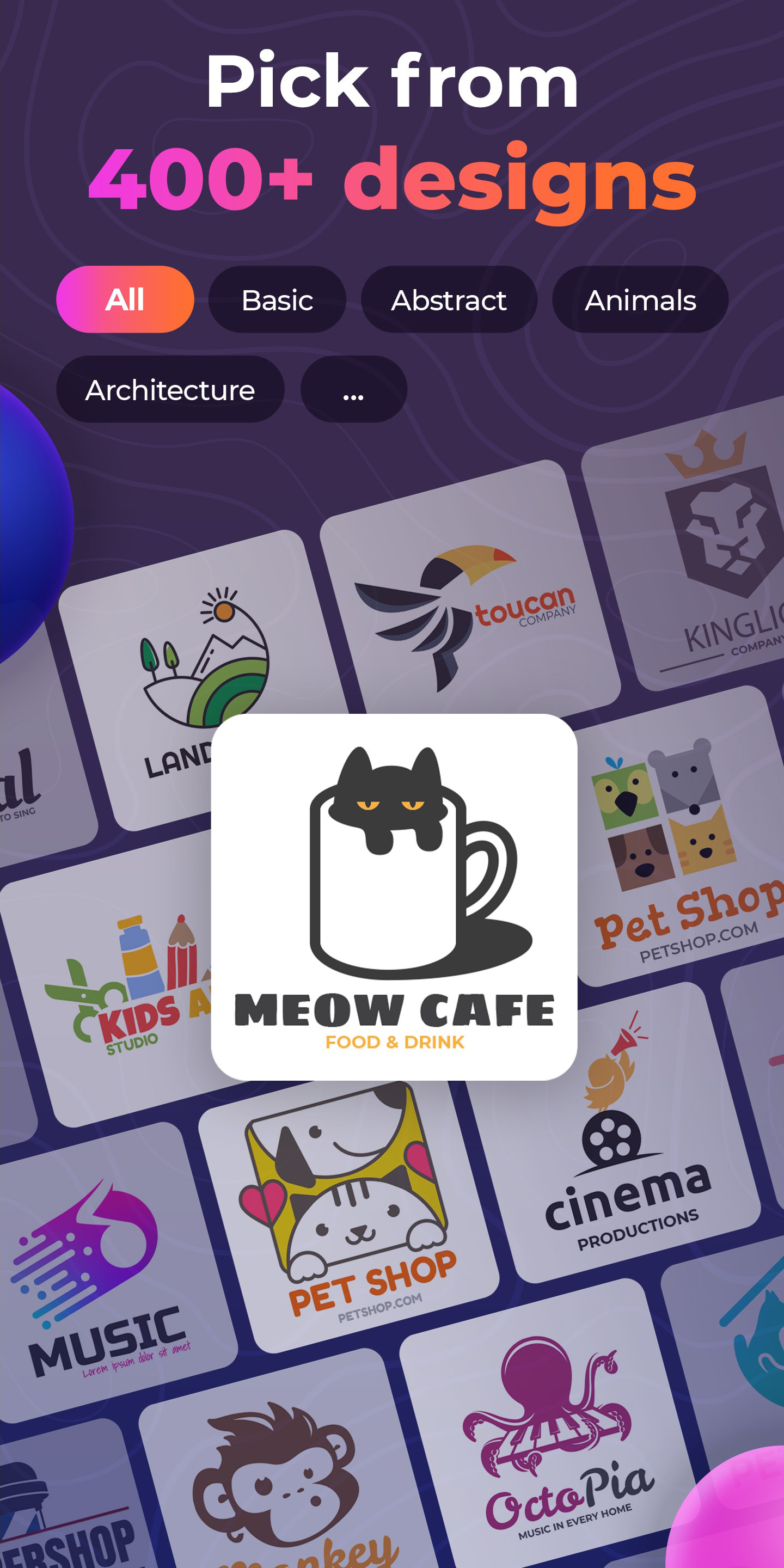 اسکرین شات 2 برنامه Shaped - Logo Design Maker