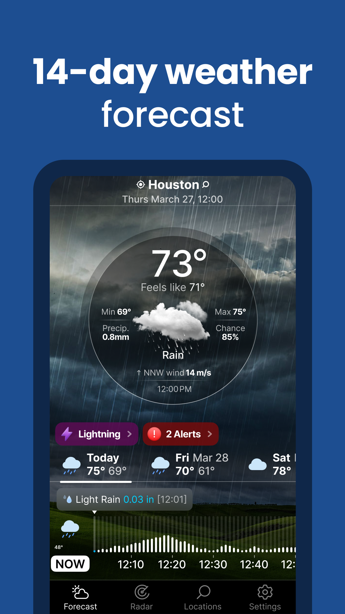 اسکرین شات 1 برنامه Weather Live°