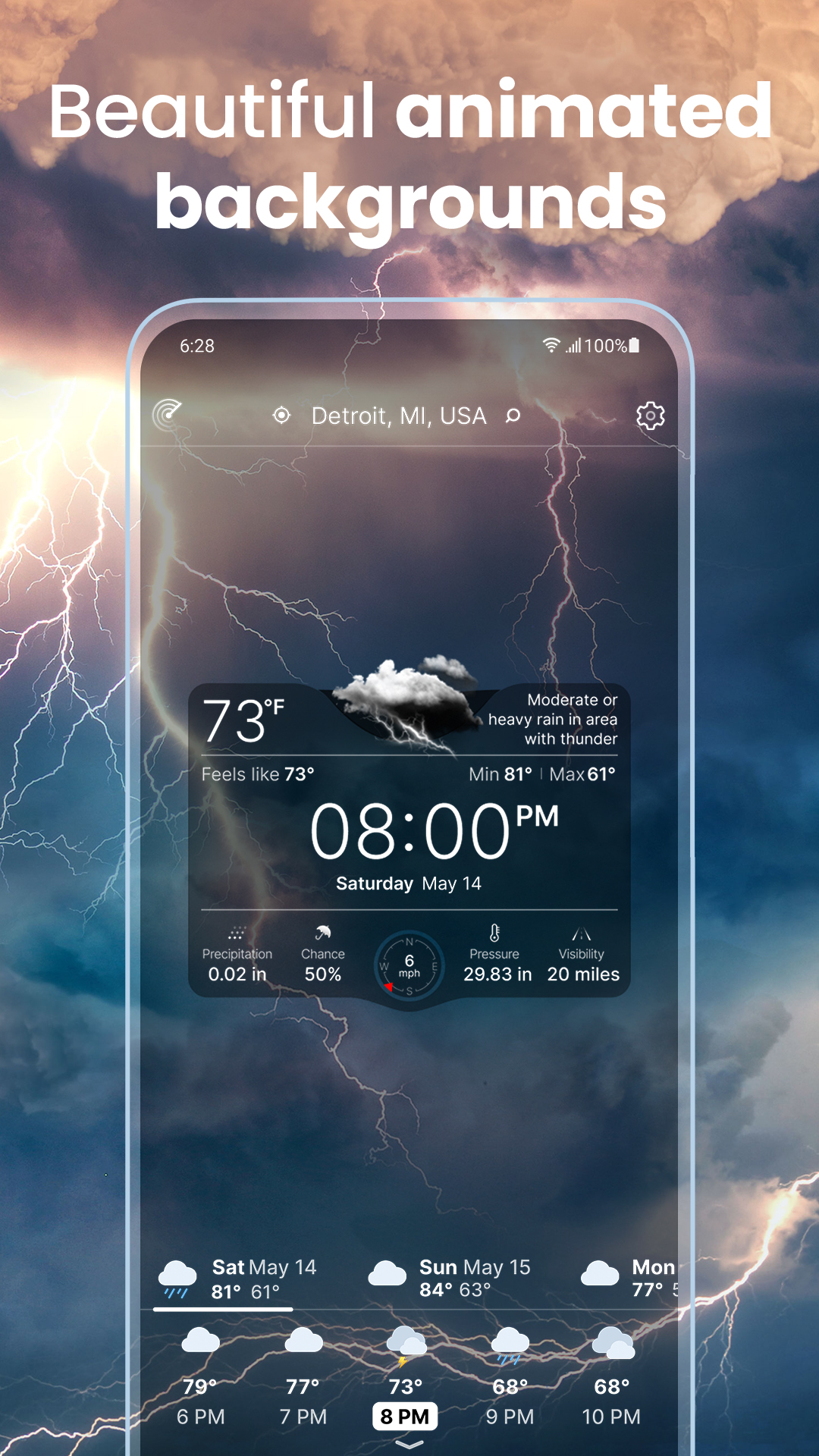 اسکرین شات 3 برنامه Weather Live°