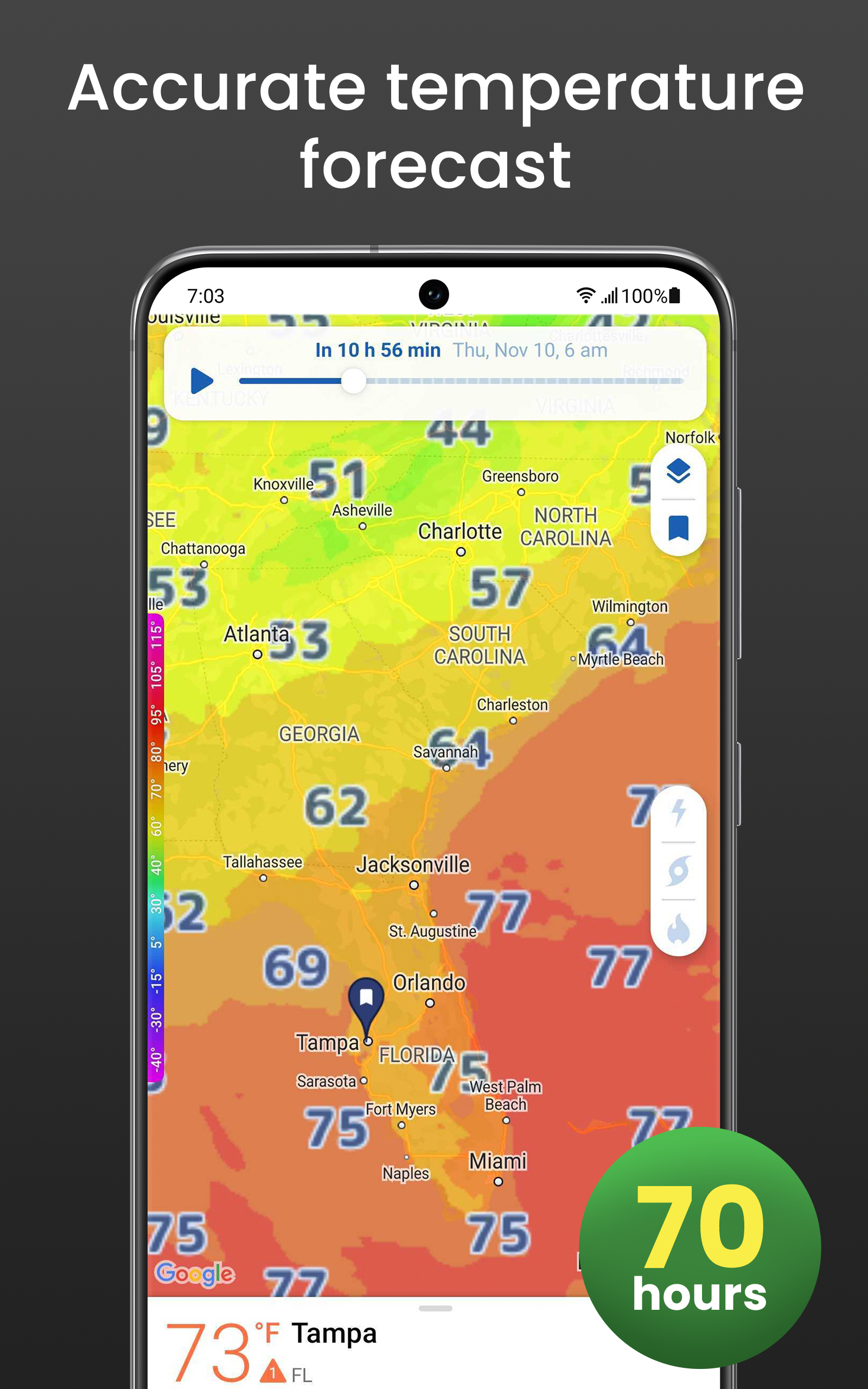 اسکرین شات 5 برنامه Clime: NOAA Weather Radar Live