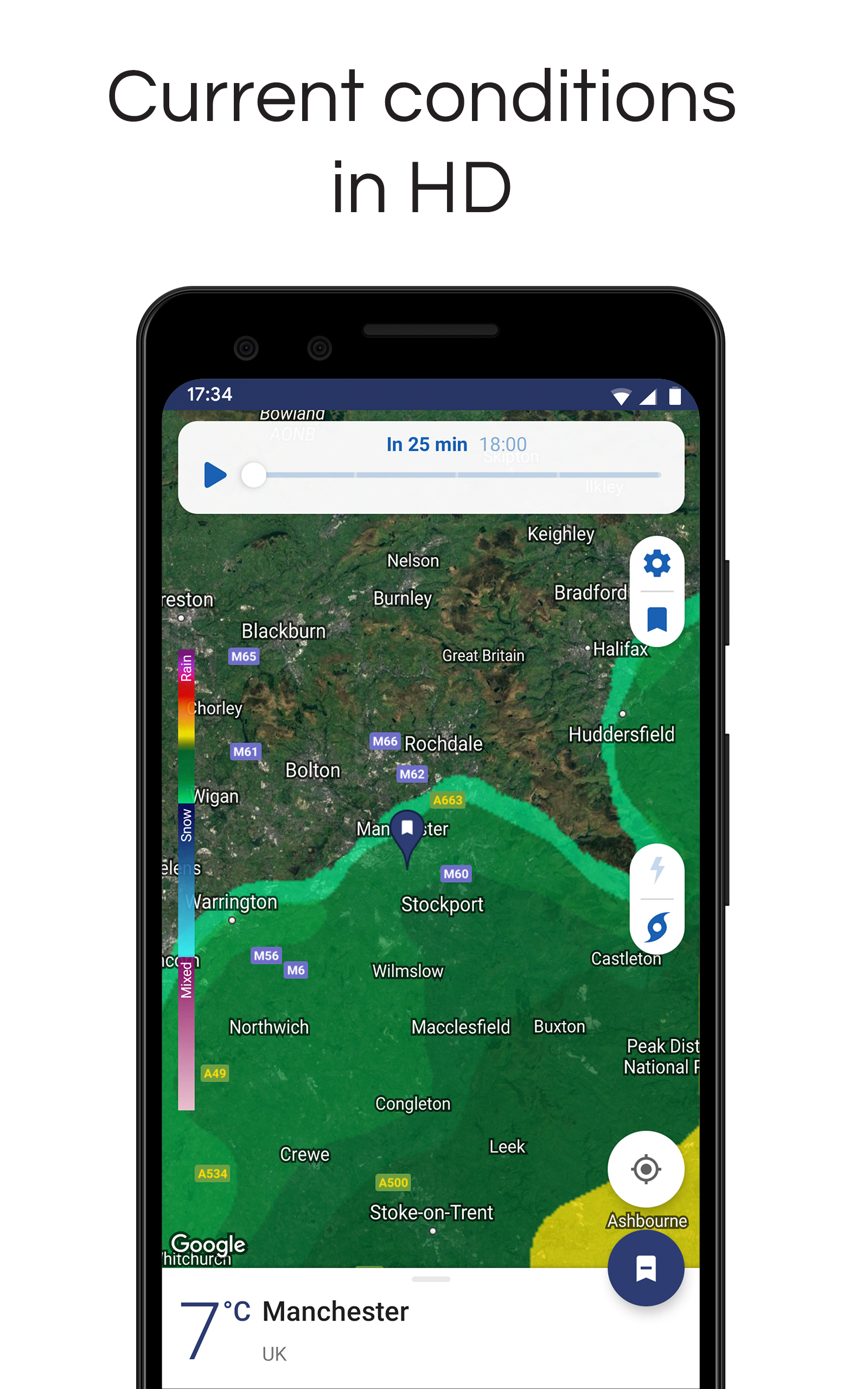 اسکرین شات 2 برنامه Clime: Weather Radar Live