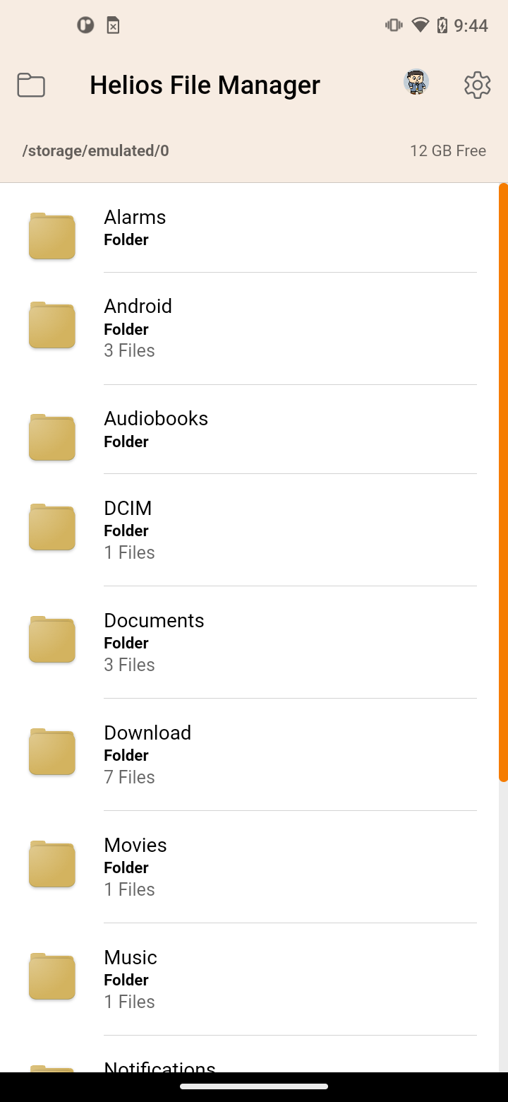 اسکرین شات 1 برنامه Helios File Manager