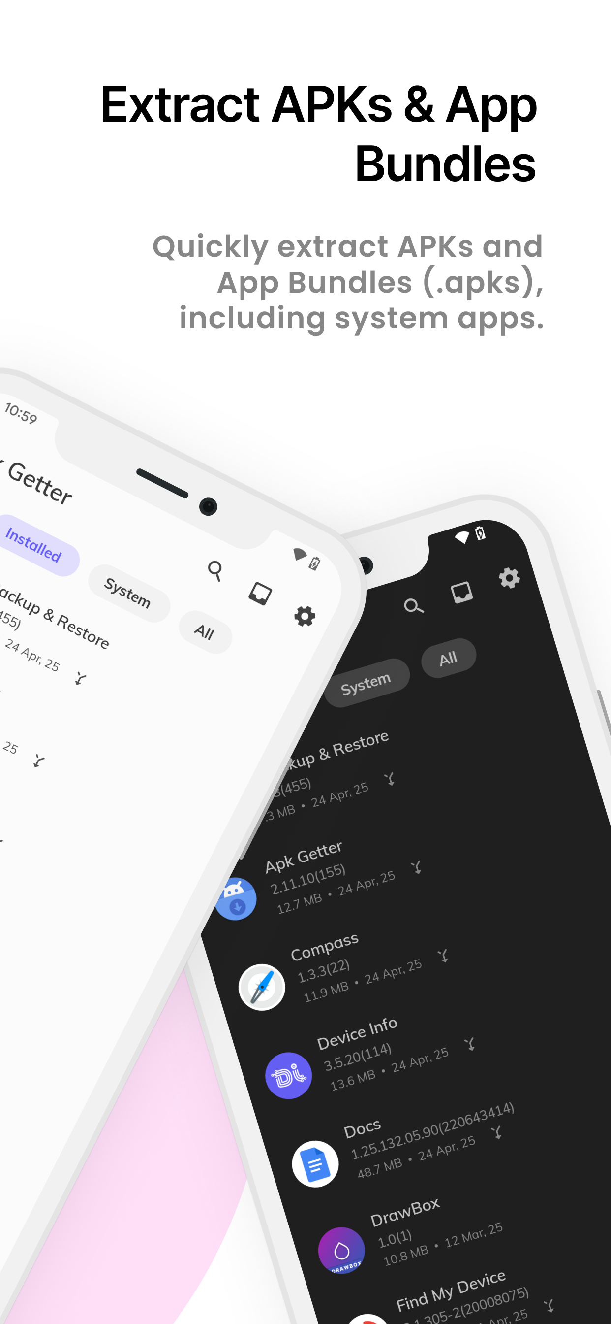 اسکرین شات 2 برنامه Apk Getter - Extractor