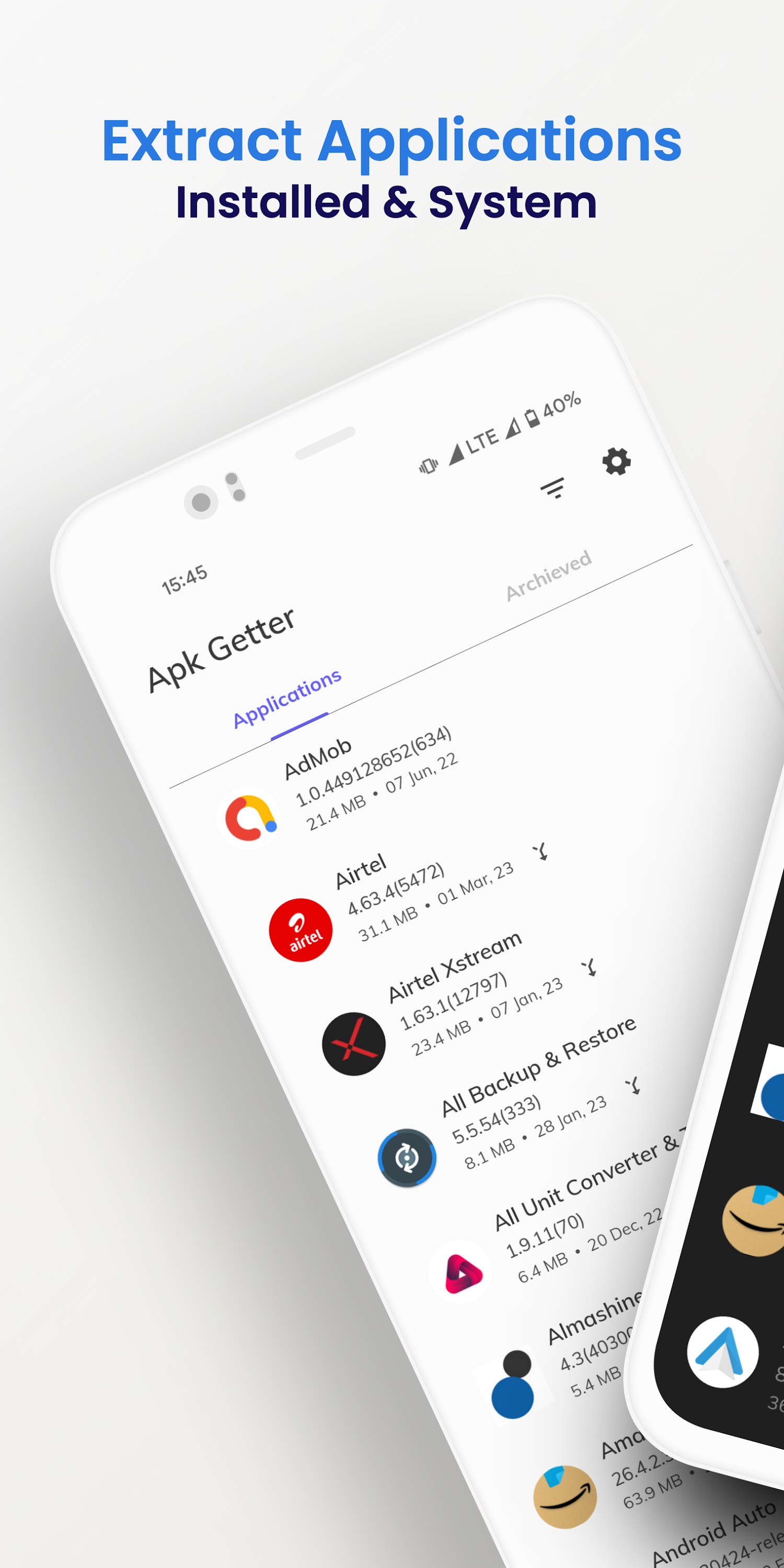 اسکرین شات 1 برنامه Apk Getter - Extractor