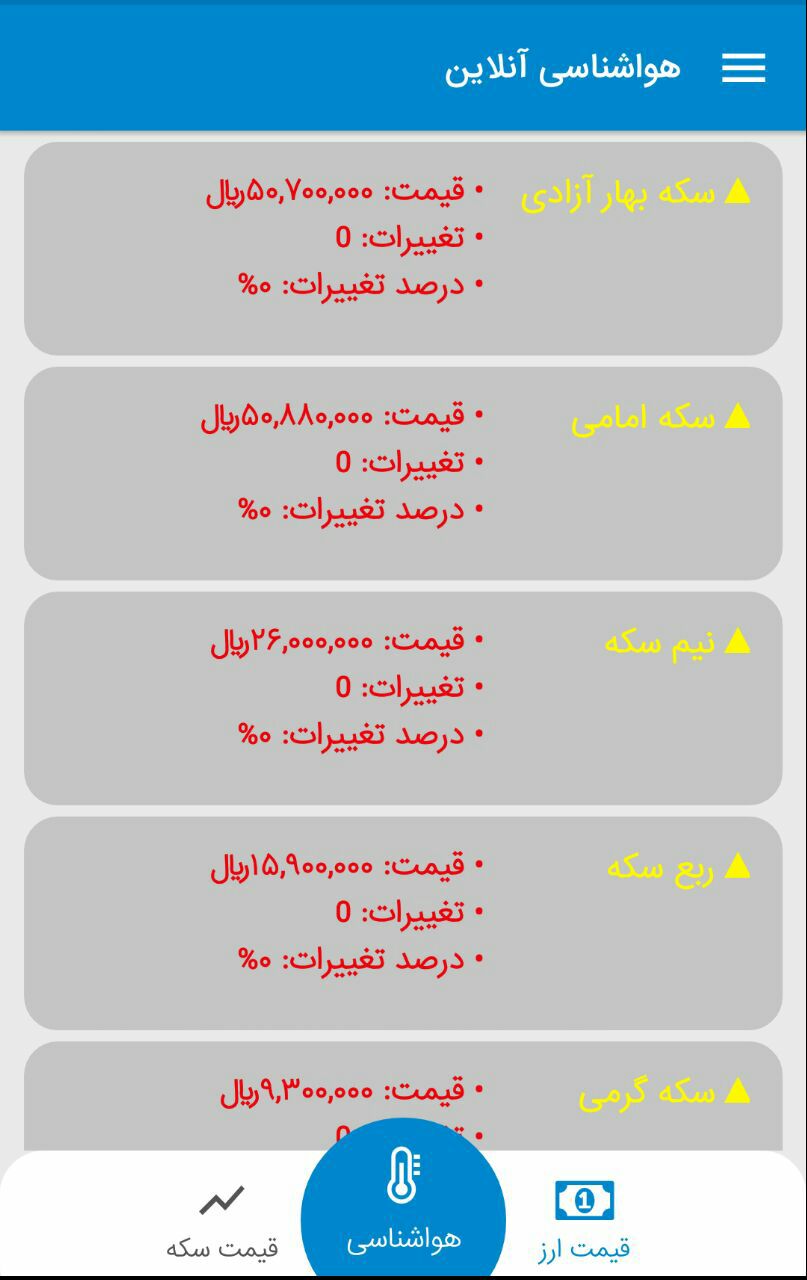 اسکرین شات 1 برنامه هواشناسی آنلاین