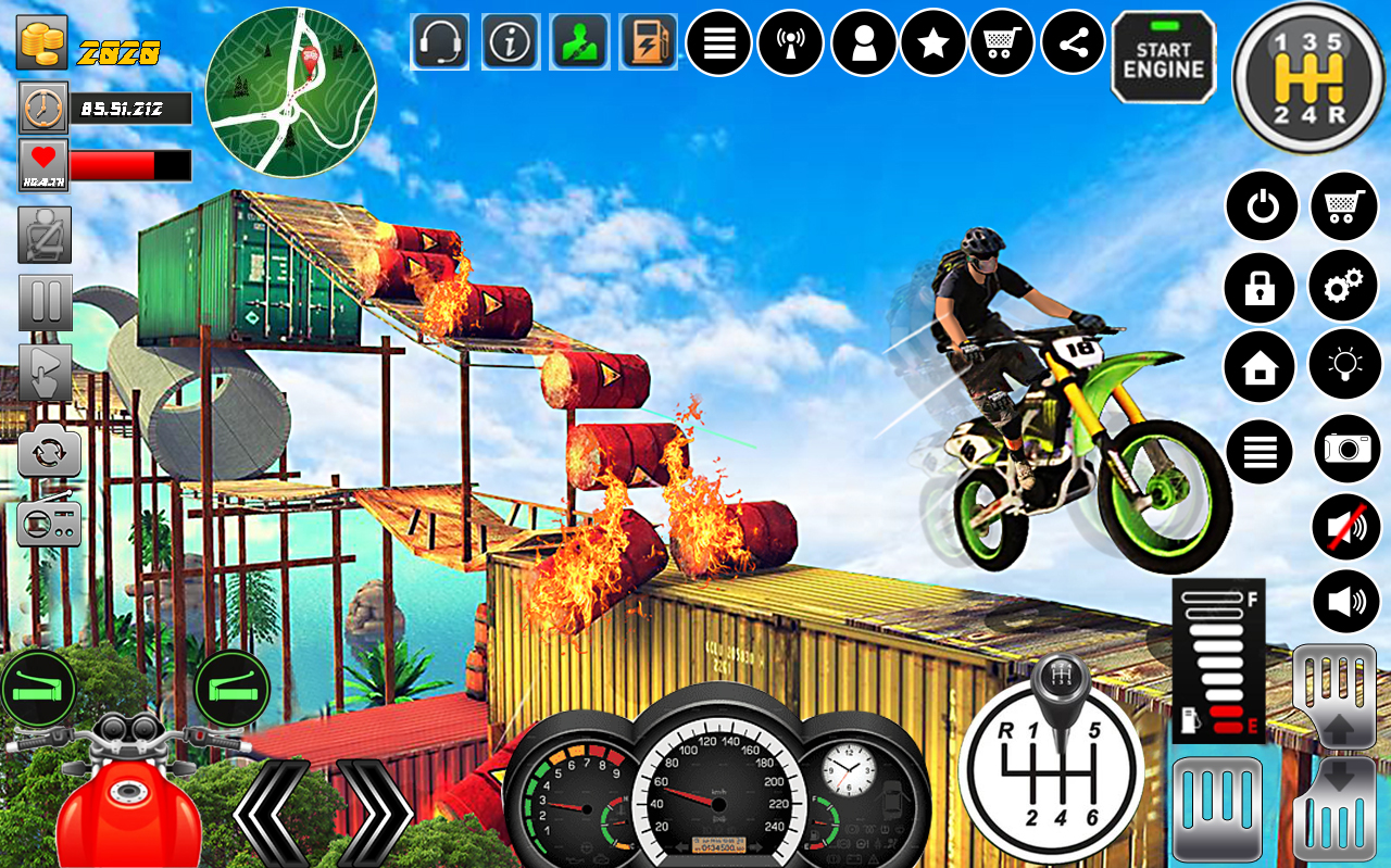 اسکرین شات 1 برنامه Impossible Ramp Bike Stunt