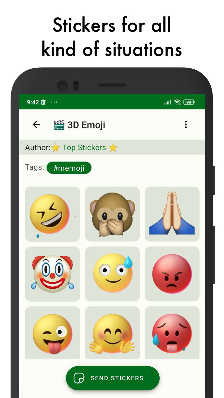 اسکرین شات 4 برنامه Pop Stickers - Sticker Maker