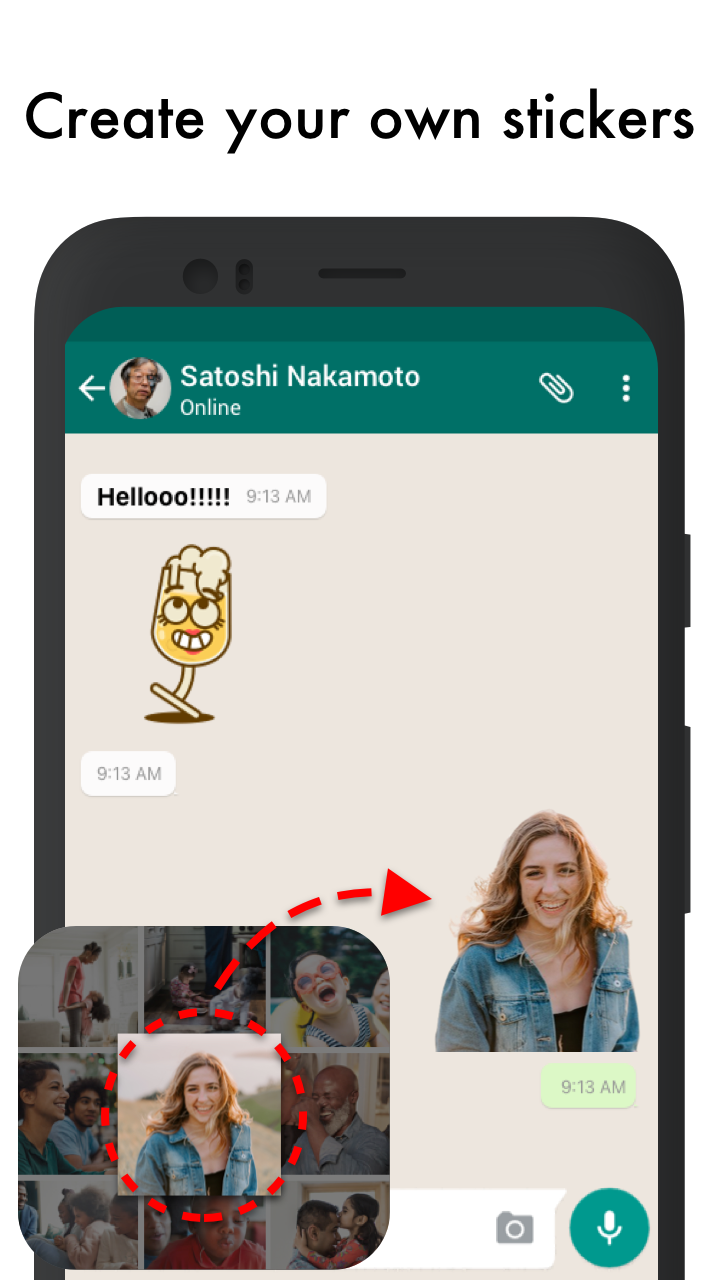 اسکرین شات 1 برنامه Pop Stickers - Sticker Maker