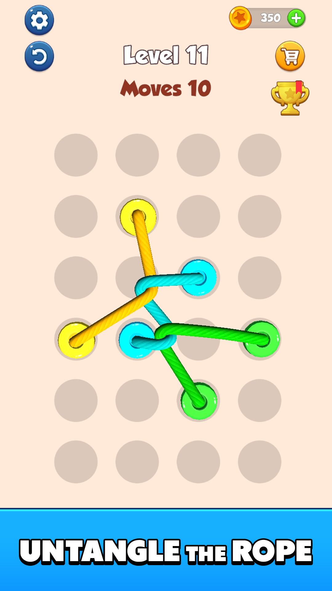 اسکرین شات 1 بازی Color Tangled Rope 3D