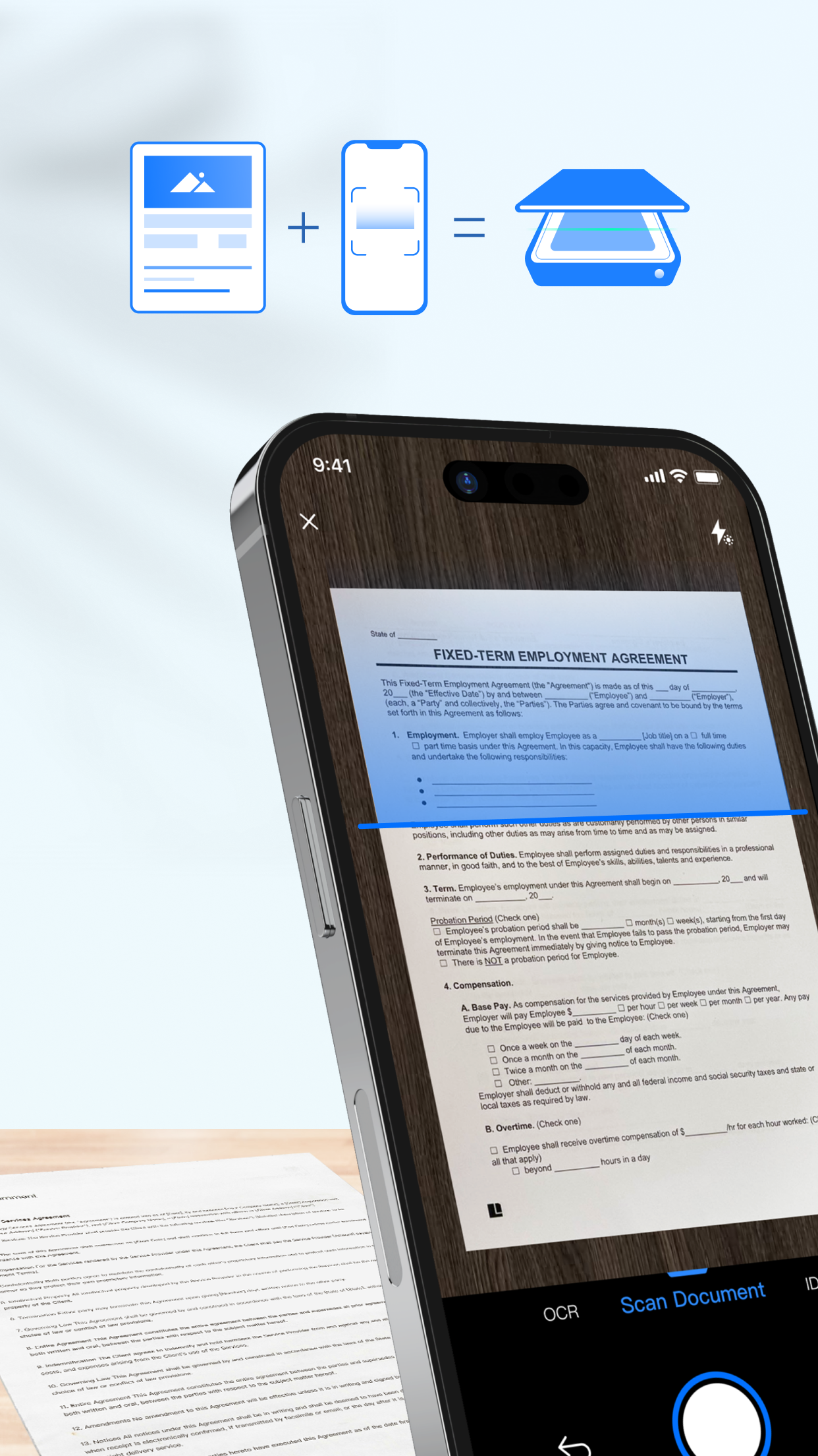 اسکرین شات 1 برنامه LightPDF Scanner: Scan & OCR