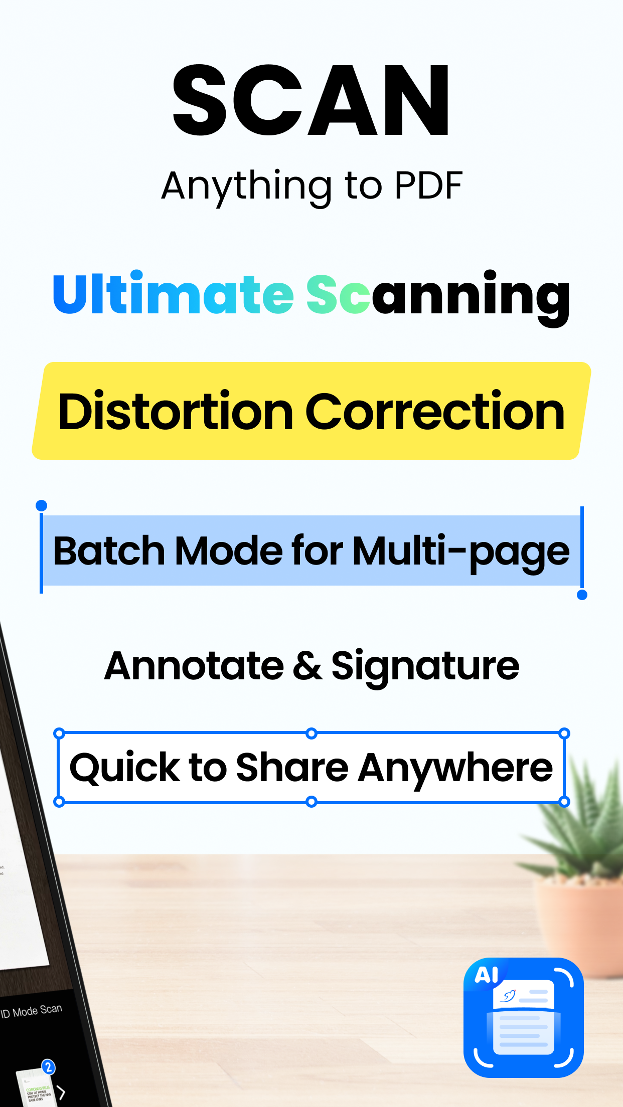 اسکرین شات 2 برنامه LightPDF Scanner: Scan & OCR