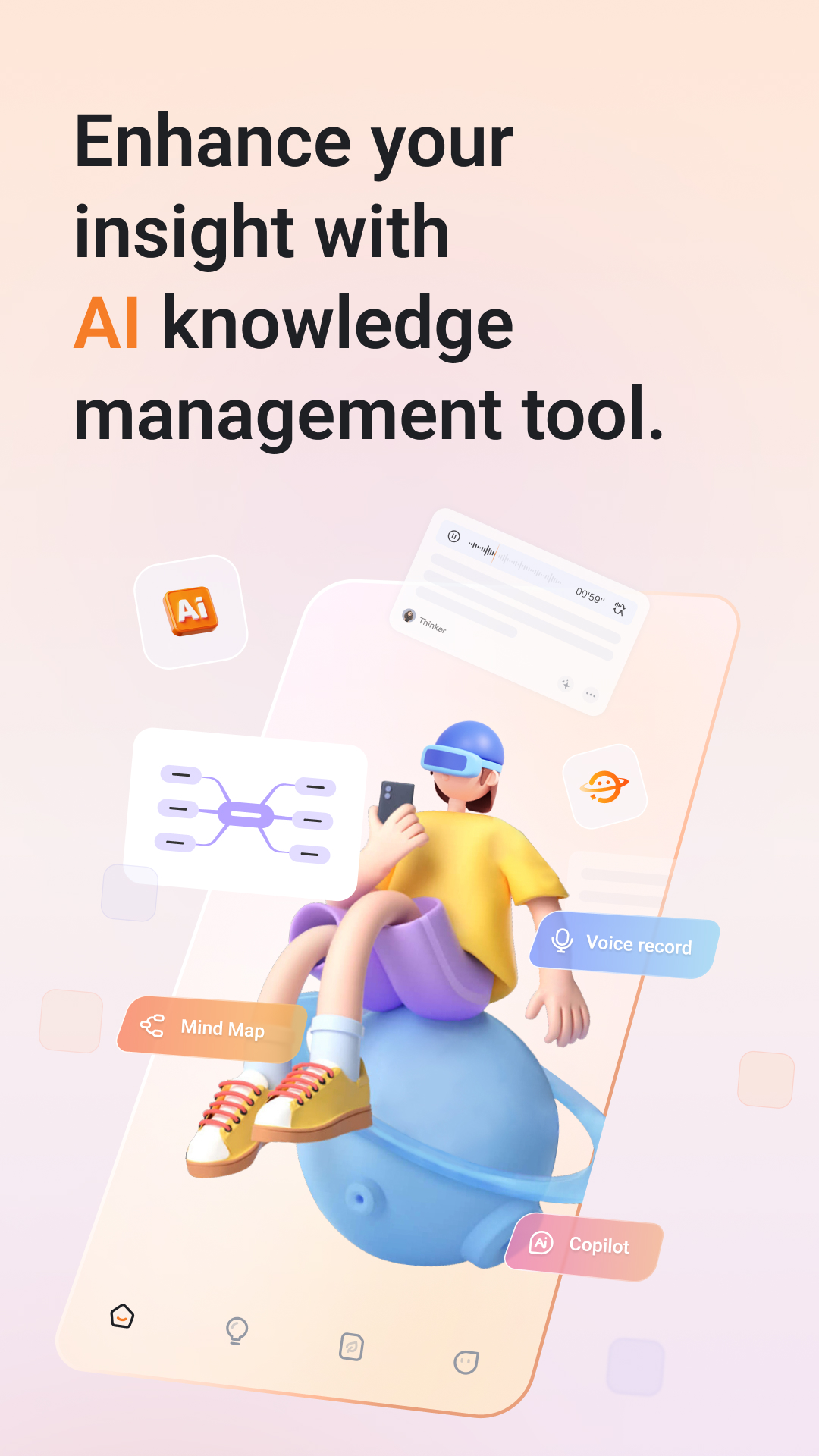 اسکرین شات 1 برنامه GitMind: AI Mind Mapping App