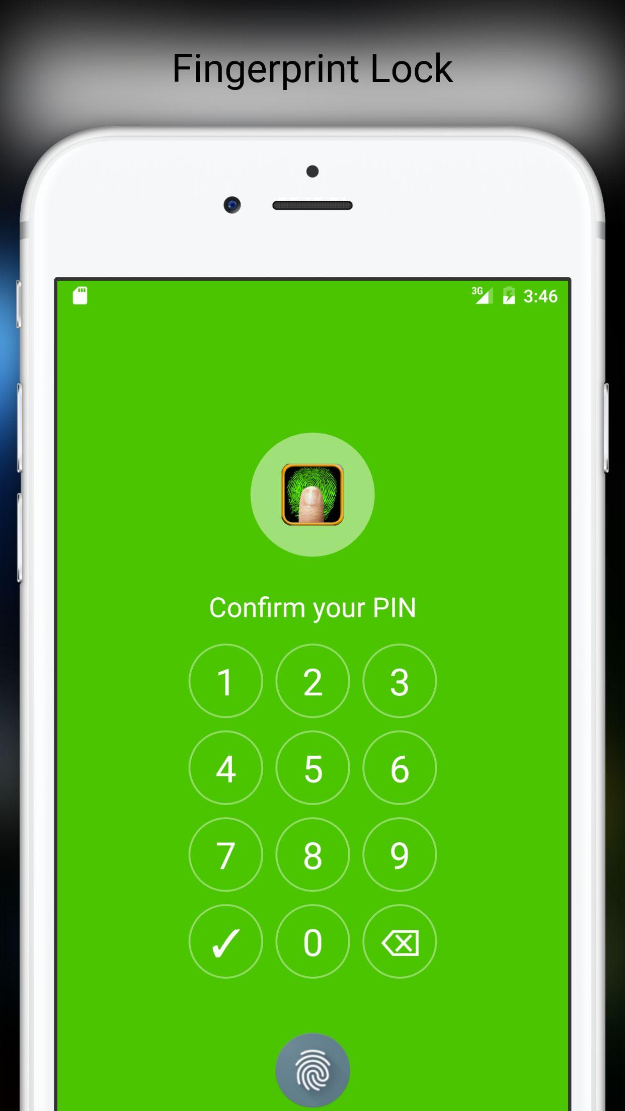 اسکرین شات 2 برنامه Fingerprint PassCode App Lock