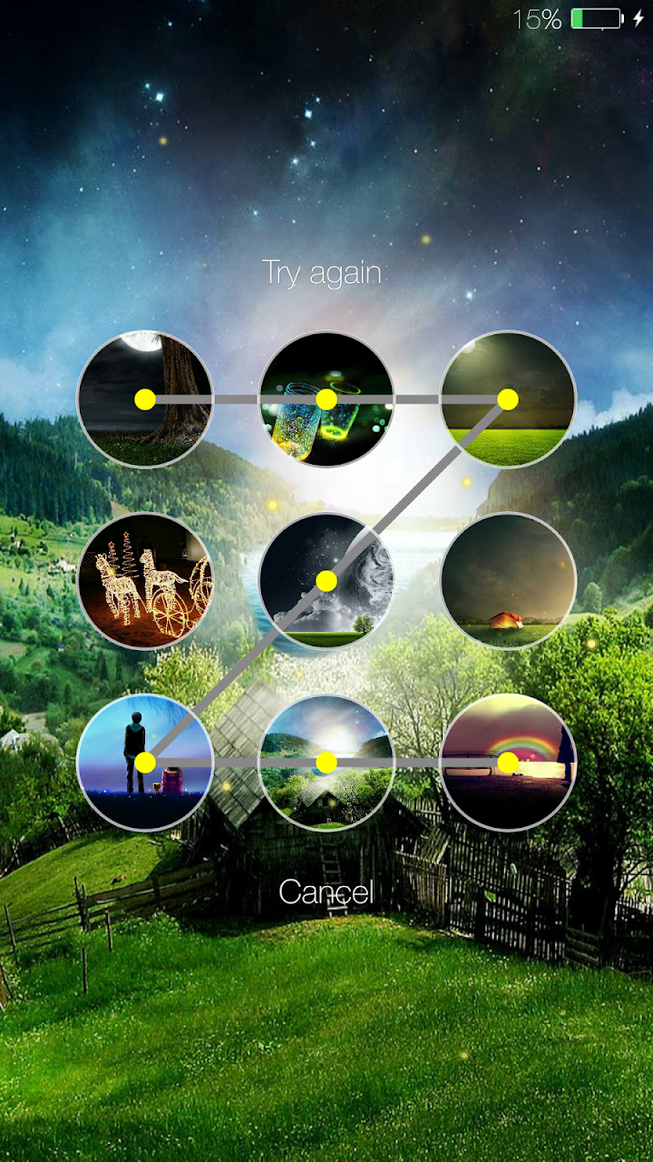 اسکرین شات 4 برنامه Fireflies lockscreen