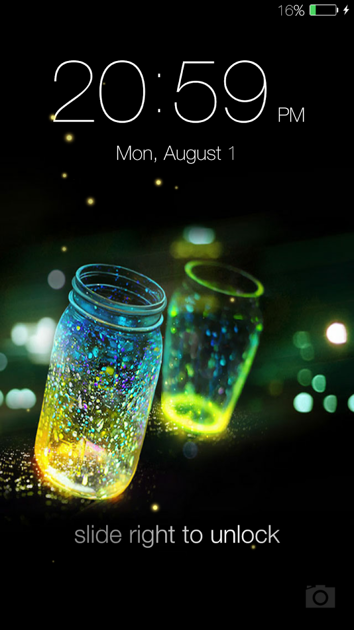 اسکرین شات 6 برنامه Fireflies lockscreen