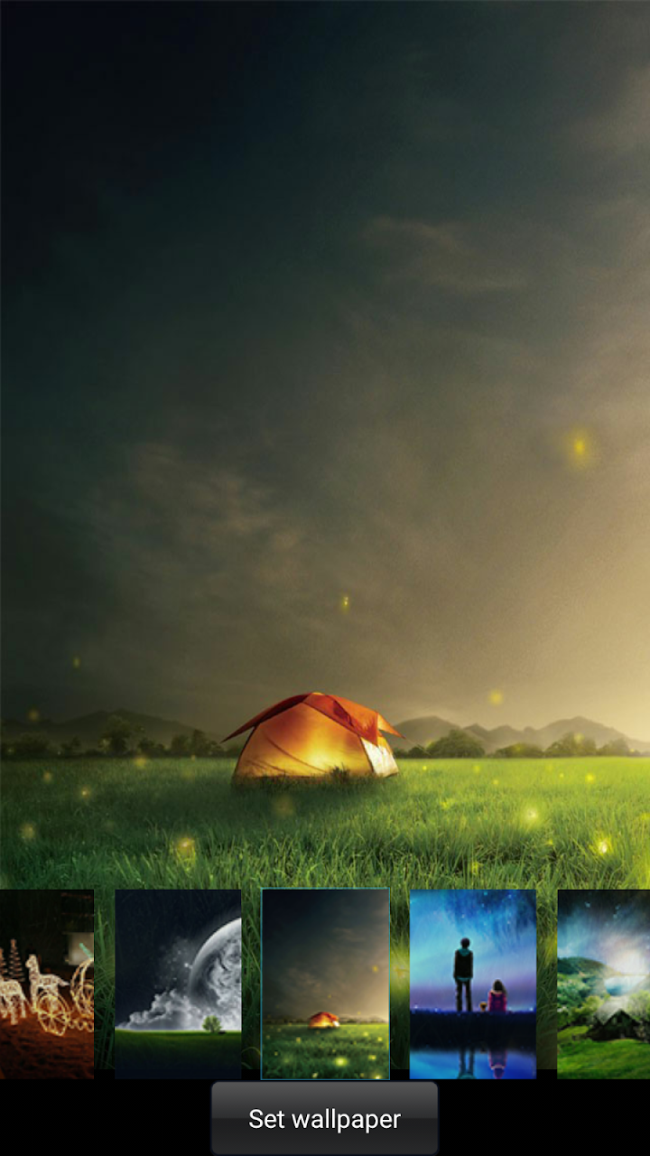 اسکرین شات 5 برنامه Fireflies lockscreen