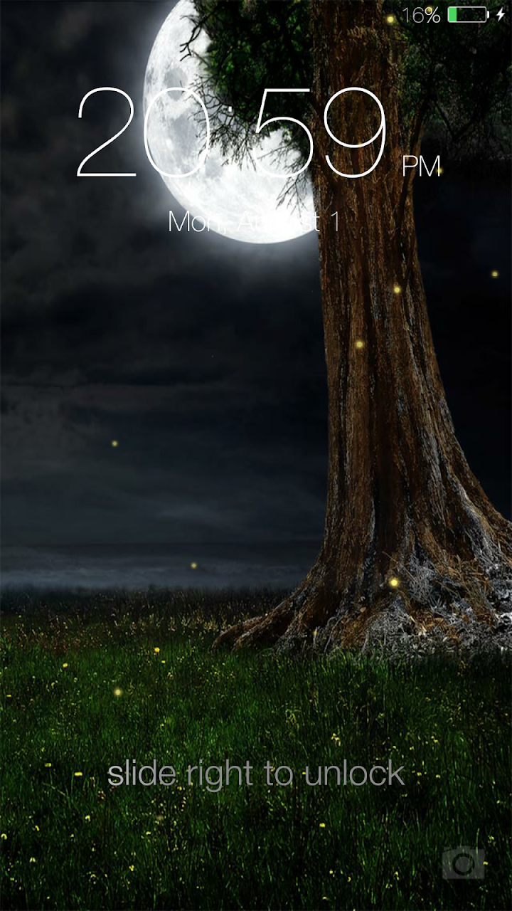 اسکرین شات 7 برنامه Fireflies lockscreen
