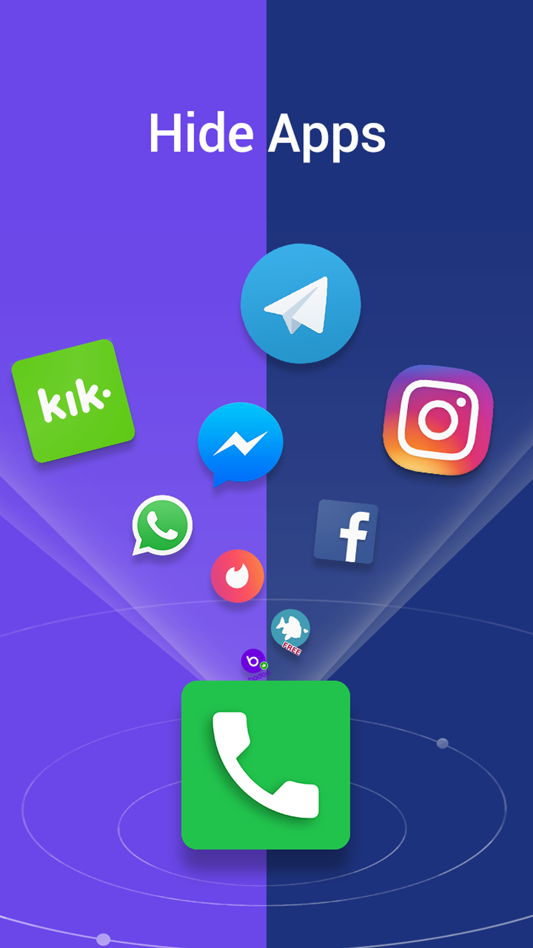 اسکرین شات 1 برنامه Dialer Vault: App Hider