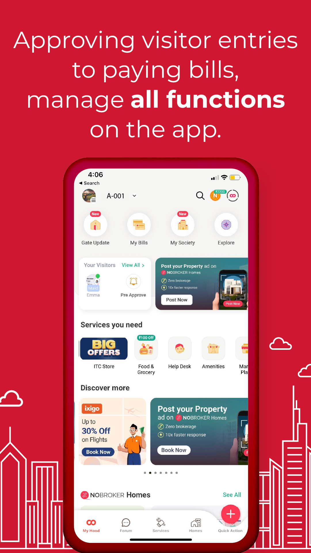 اسکرین شات 2 برنامه NoBrokerHood:Smart Society App