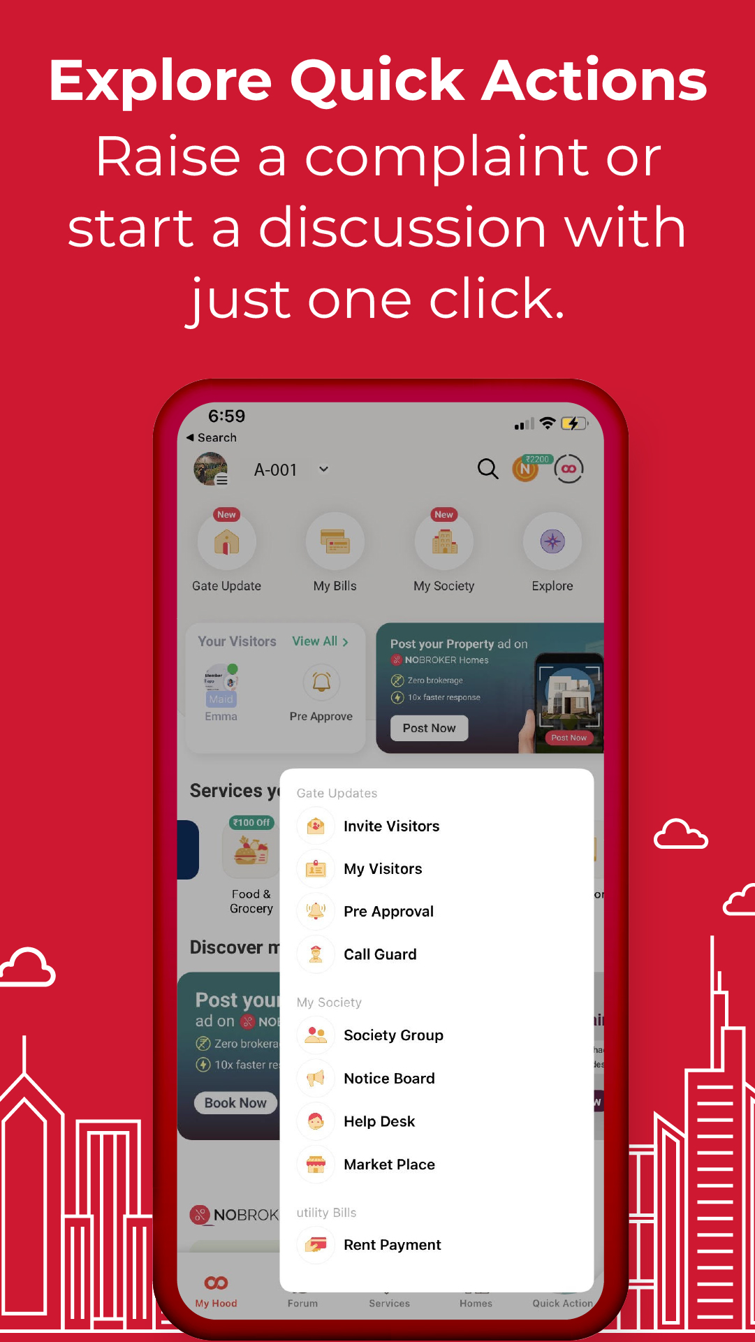 اسکرین شات 3 برنامه NoBrokerHood:Smart Society App