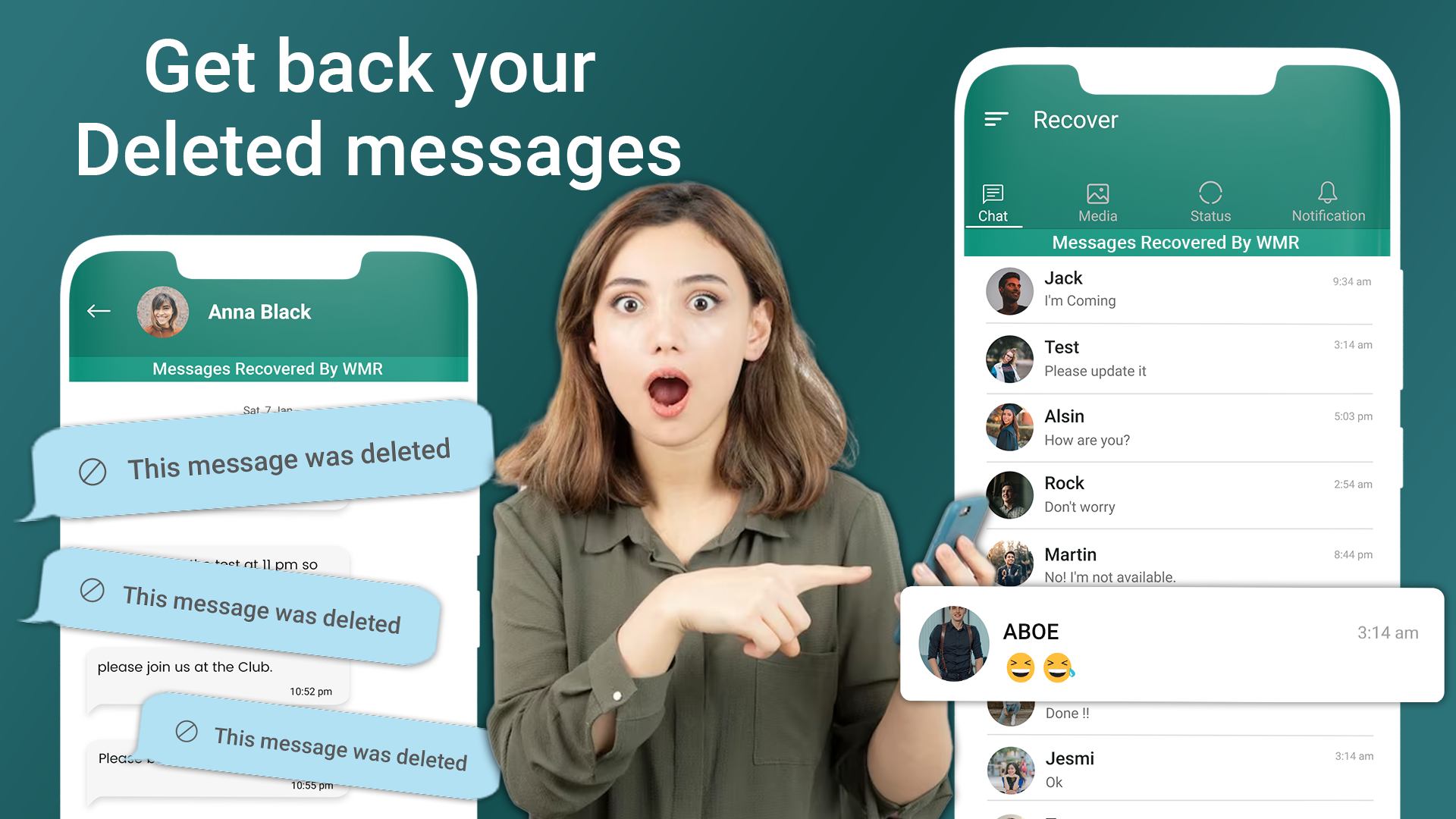 اسکرین شات 6 برنامه RDM: Deleted Messages Recovery