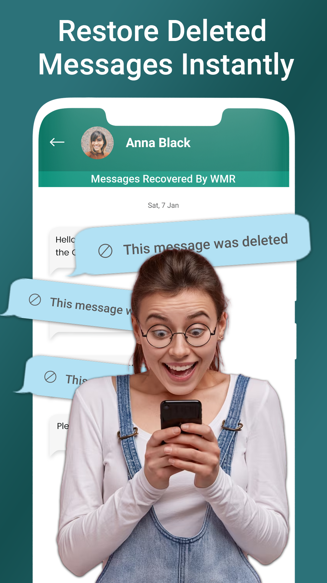 اسکرین شات 4 برنامه RDM: Deleted Messages Recovery