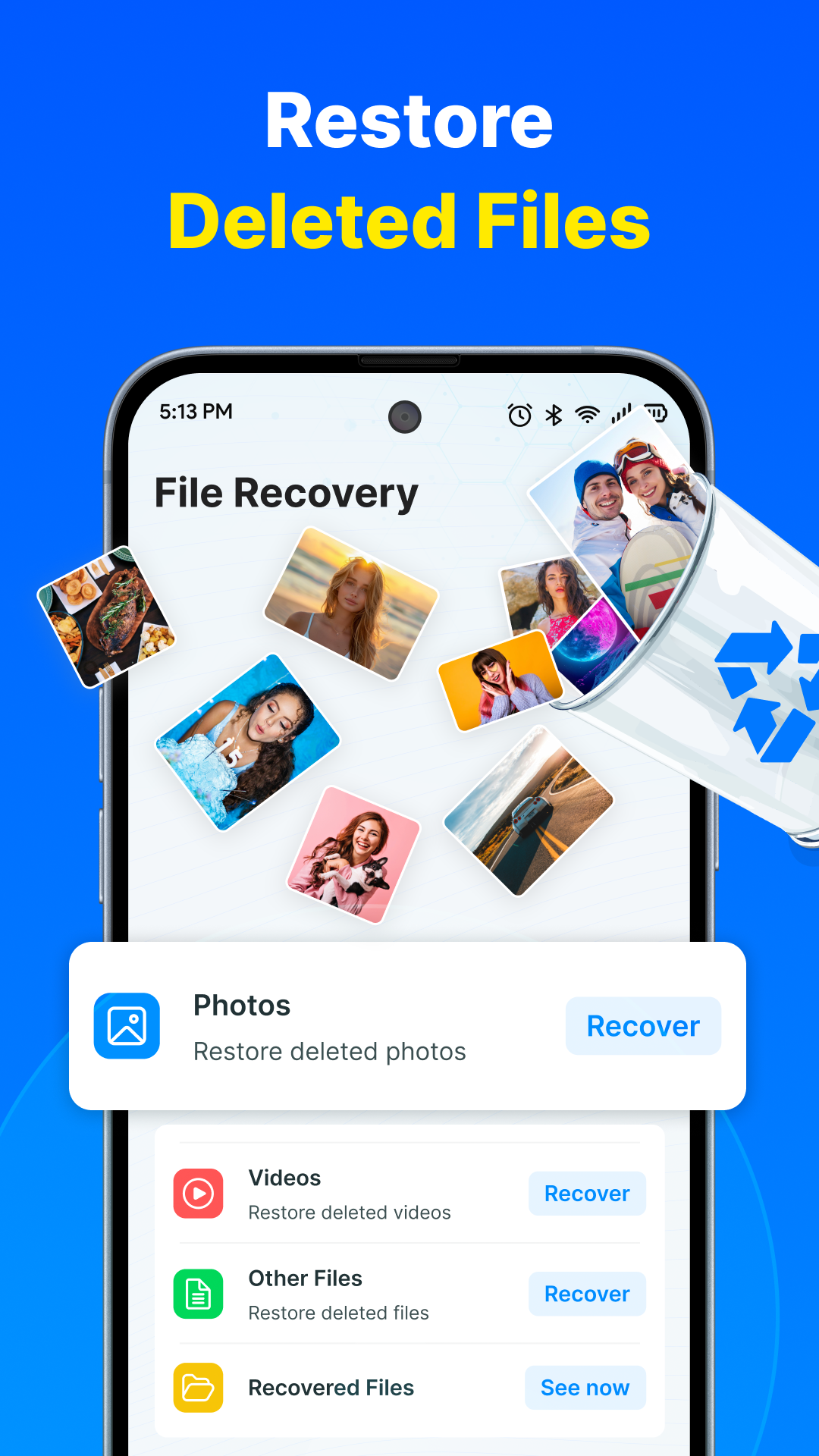 اسکرین شات 1 برنامه Photo Recovery - File Recovery