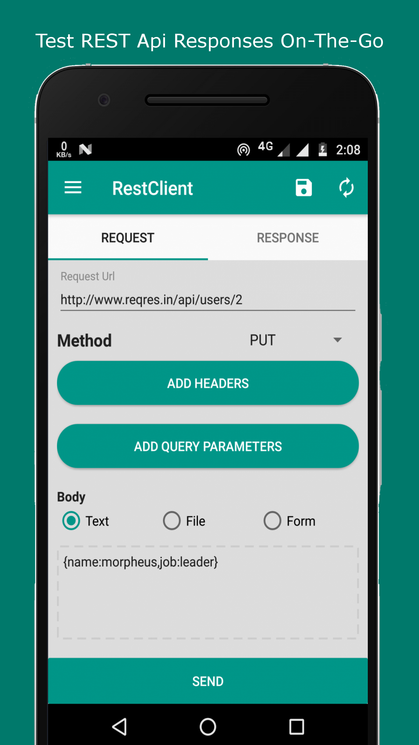 اسکرین شات 2 برنامه Rest Client - Pocket POSTMAN