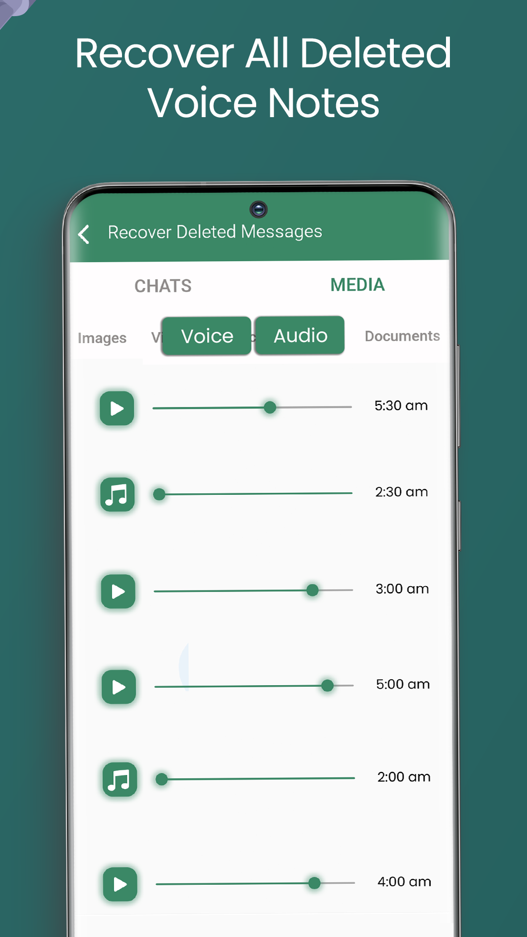 اسکرین شات 3 برنامه Recover Deleted Messages All